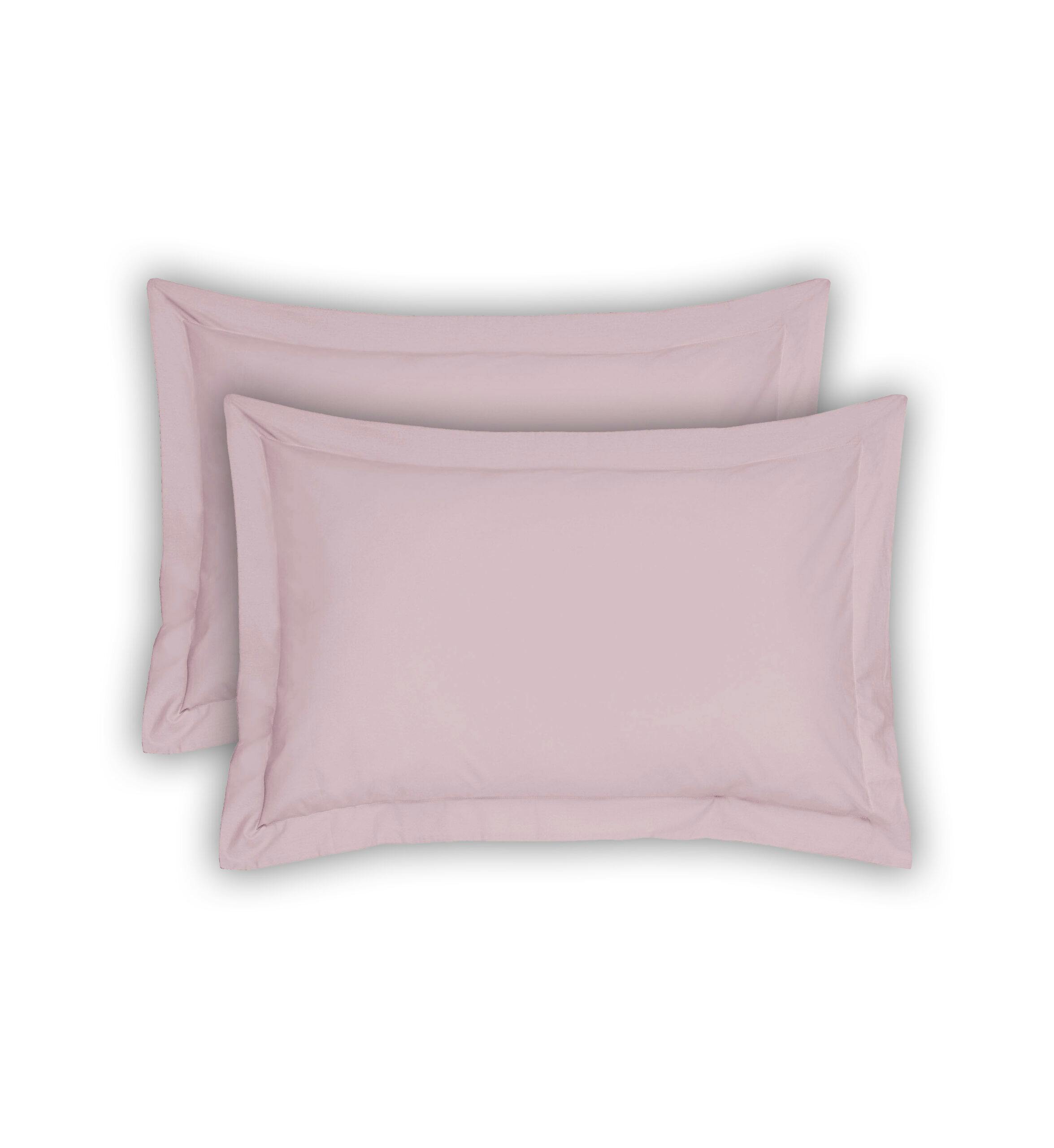 Rackhams Pink Polycotton Oxford Pillowcase Pair Pack - Pillowcase (48Cm X 74Cm)