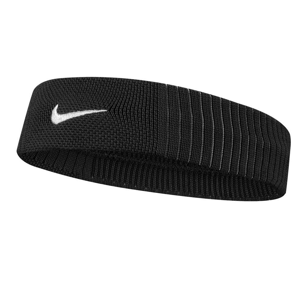 Nike Black/White Reveal Dri-Fit Headband - One Size - 91% Nylon/7% Rubber/2% Elastane
