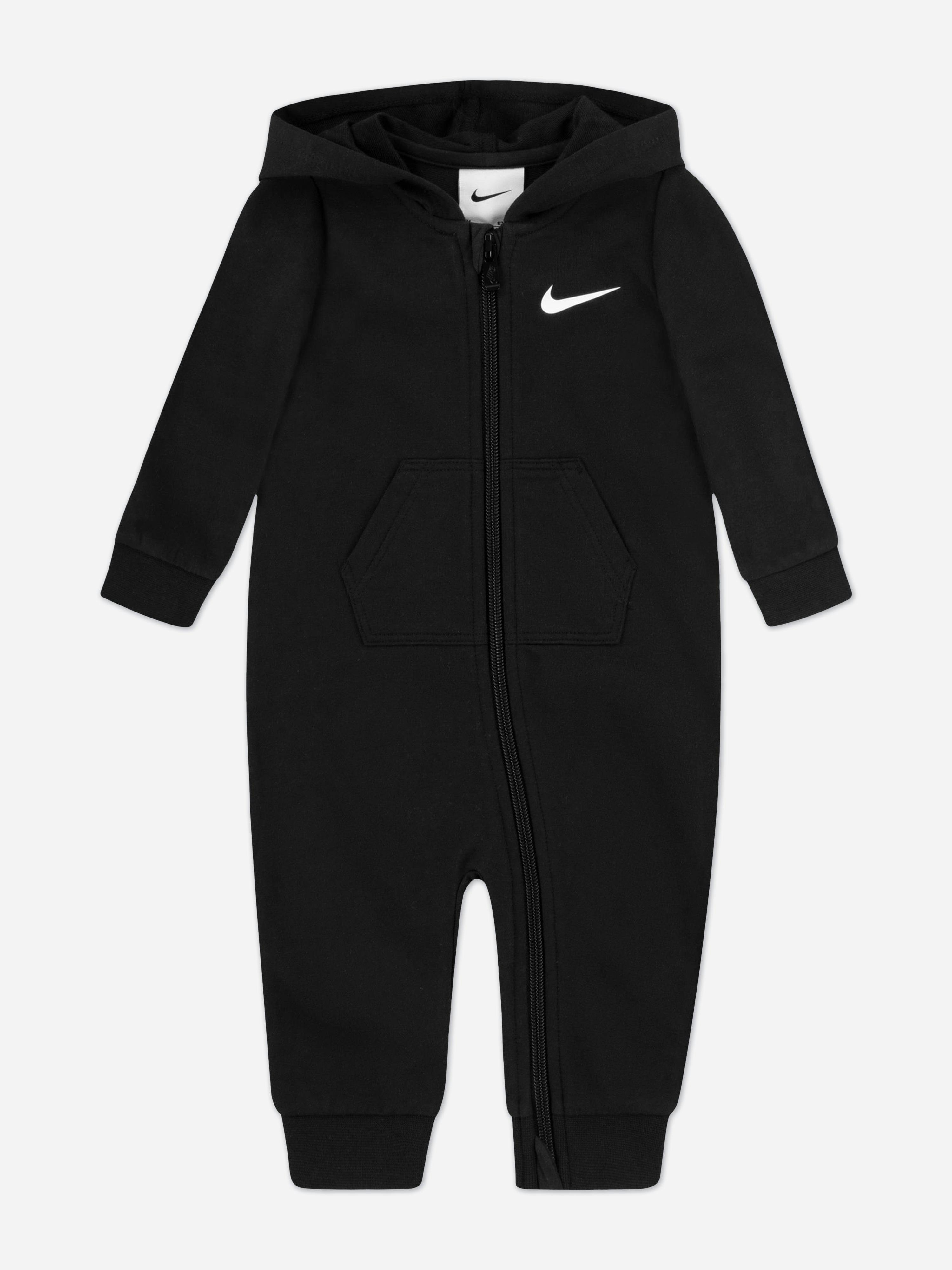 Nike Unisex Infant Black Baby Essentials Hooded Coverall In - 24 Mths