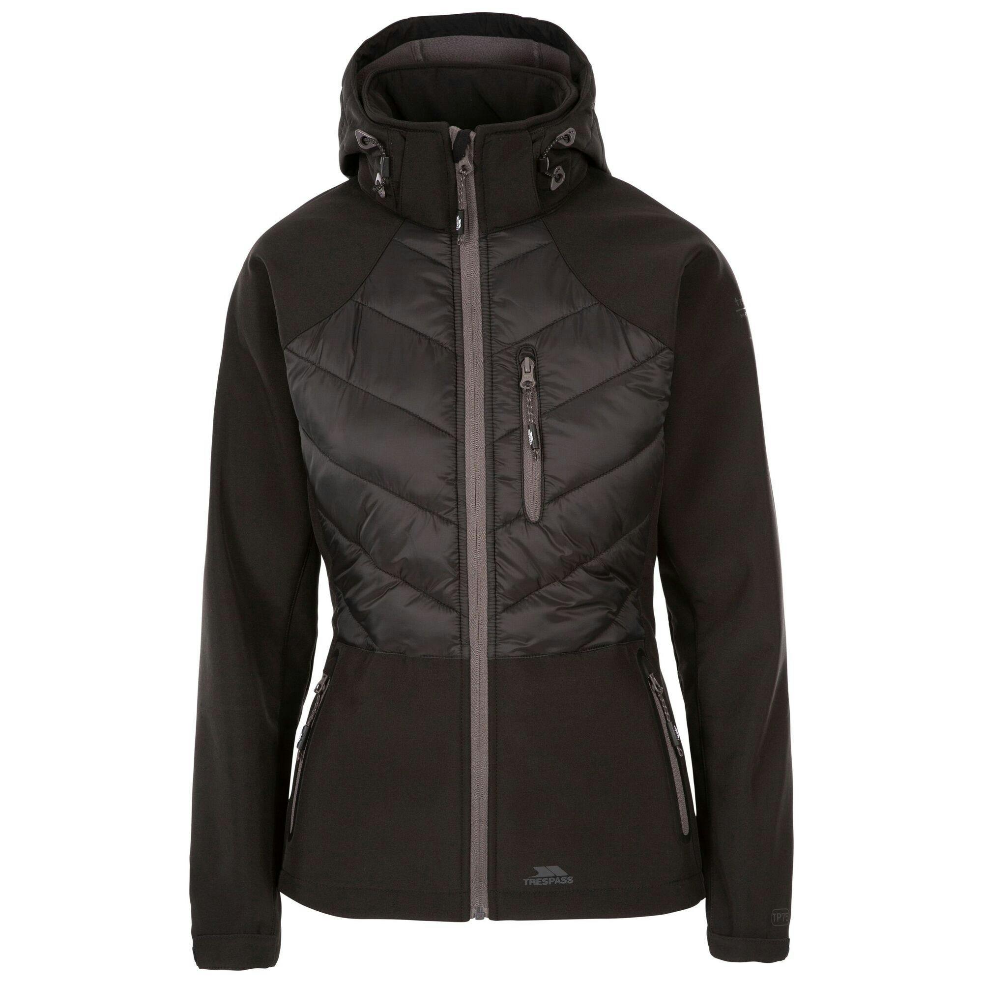 Trespass Women's Black Elvira Soft Shell Jacket - Xxl - 100% Polyester