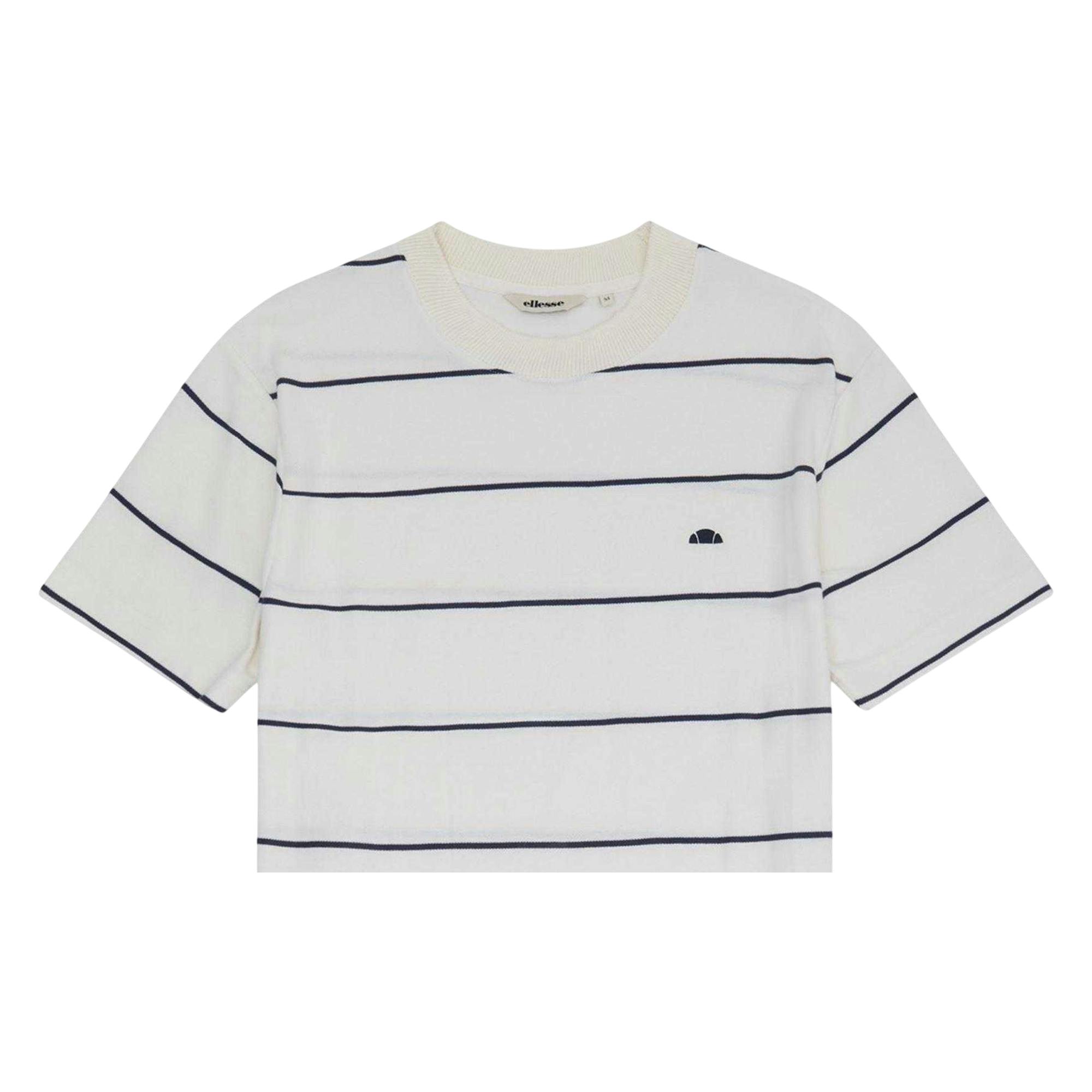 Ellesse Men's White Verri Striped T-Shirt - Off - L - Off - 62% Cotton/38% Polyester
