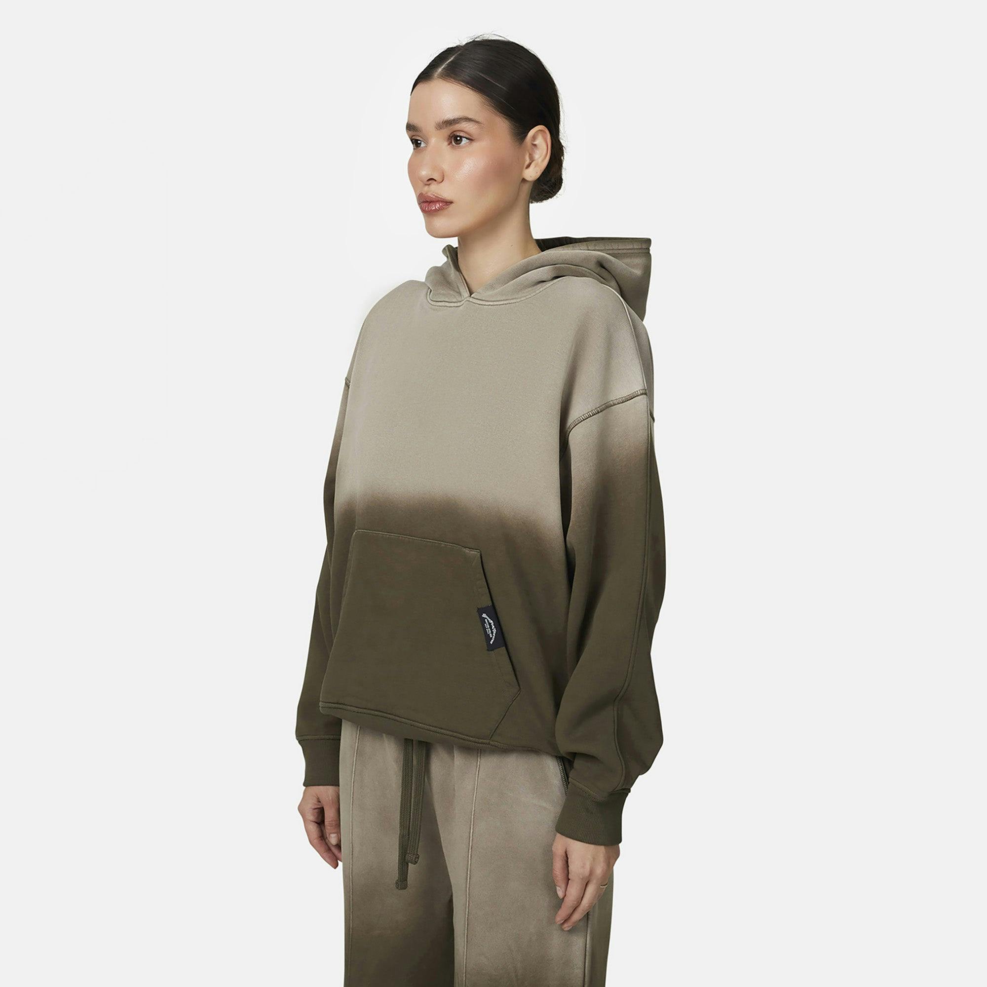 Good For Nothing Gradient Relaxed Hoodie - Taupe - S - Taupe