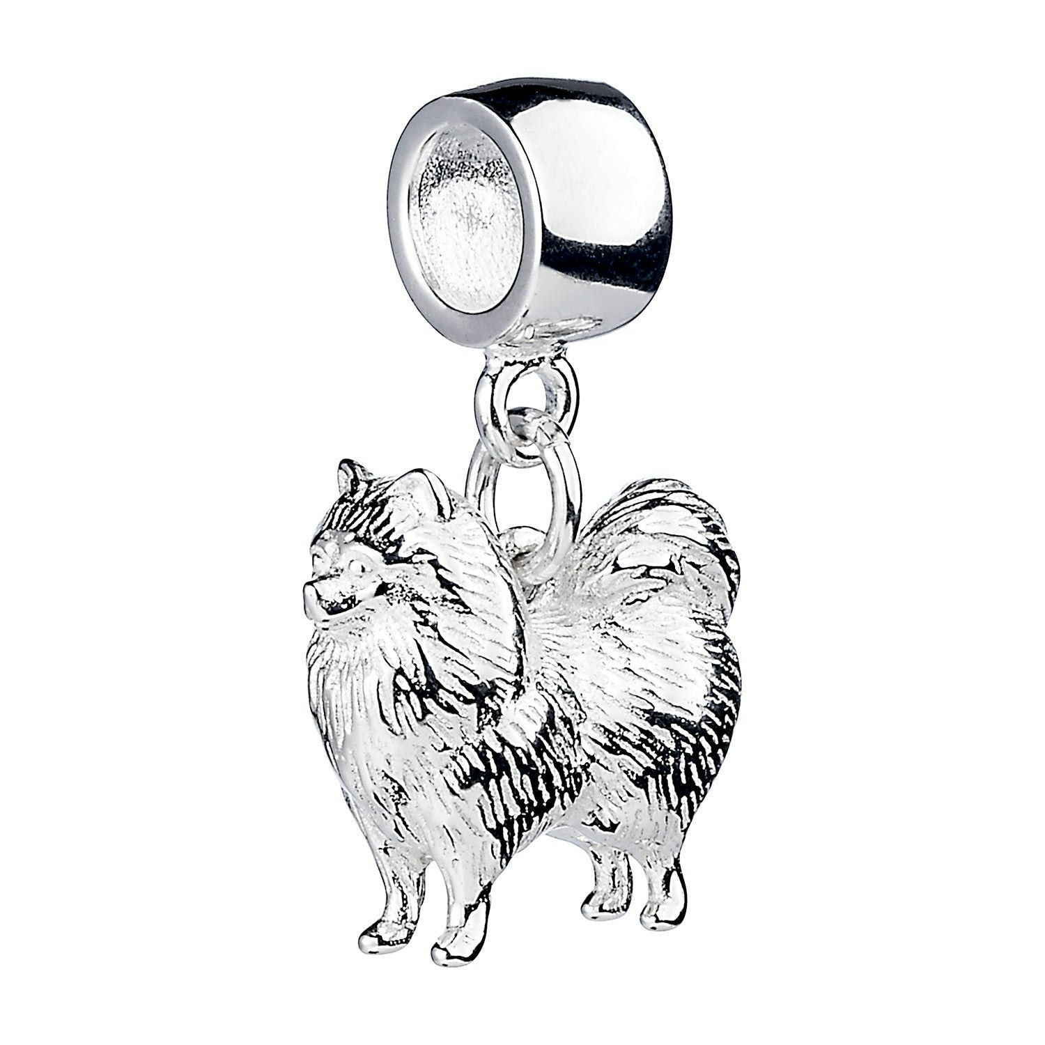 Mylee London Silver Pomeranian Charm - Yes - Slider Charm