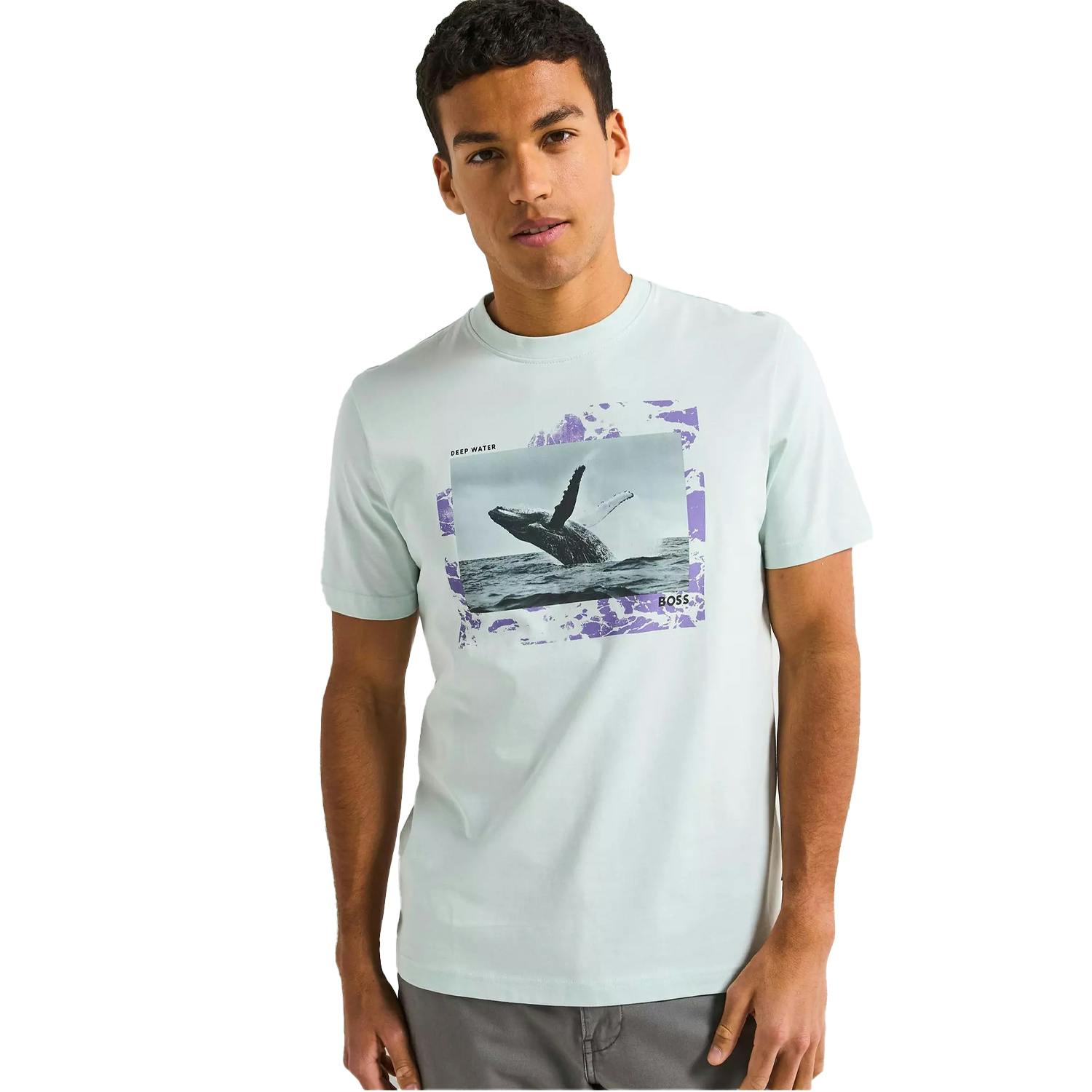 Boss Men's Blue Whale Cotton T-Shirt - Xl - 100% Cotton