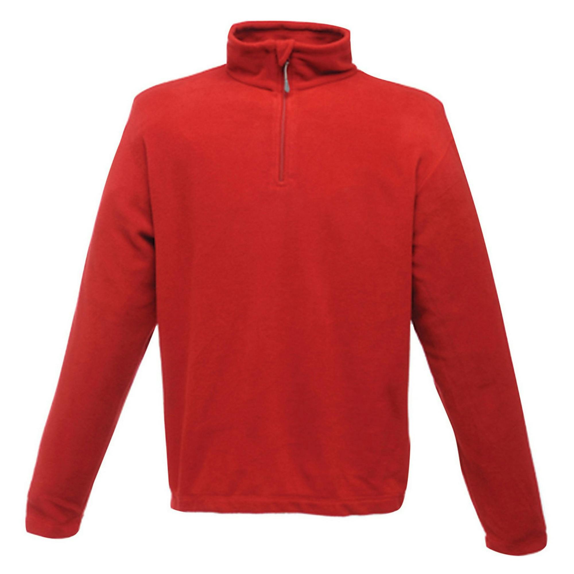 Regatta Men's Red Micro Zip Neck Fleece Top (170 Gsm) - Classic - 2XL - Classic - 100% Fleece