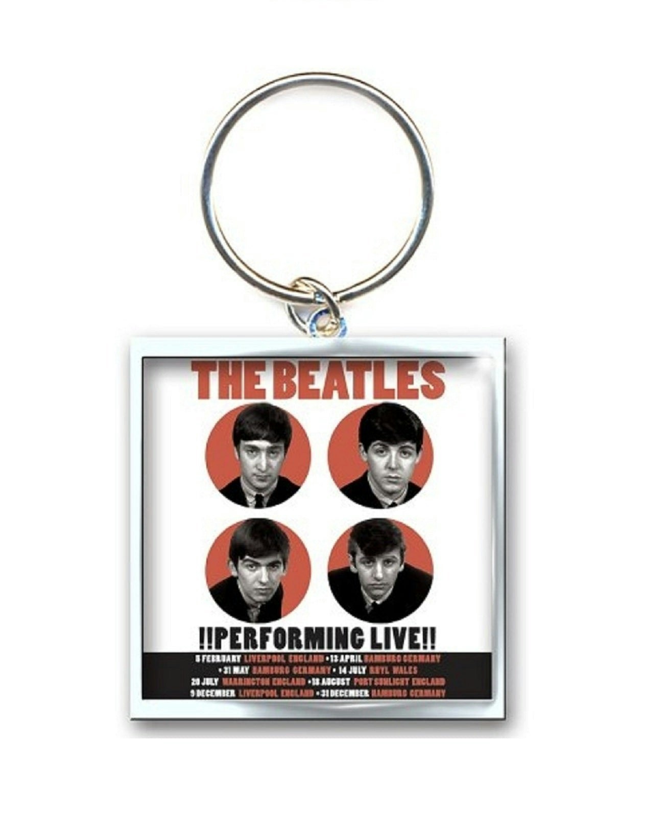 Paradiso Clothing The Beatles Keyring 1962 Performing Live Keychain