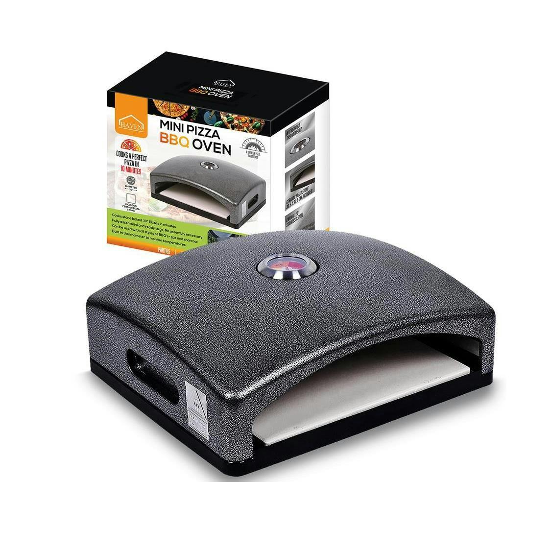 Rackhams Mini Outdoor Bbq Pizza Oven Ceramic Stone Built In Thermometer