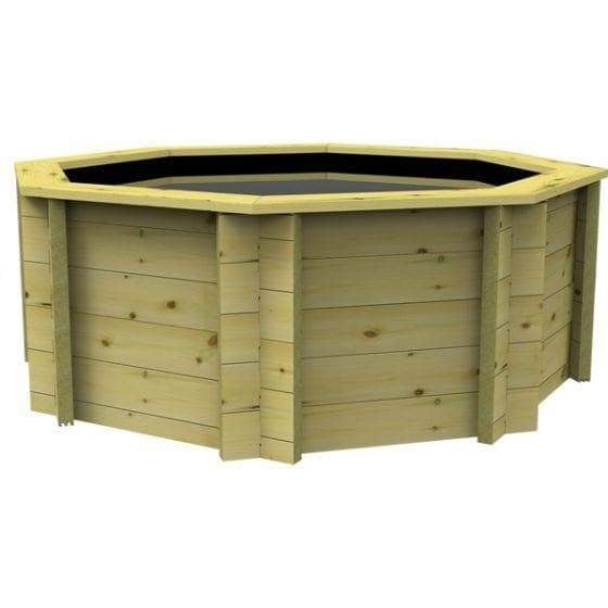Rackhams 6Ft 473 Gallon Octagonal Wooden Koi Pond, 27Mm Thick, 1099Mm High