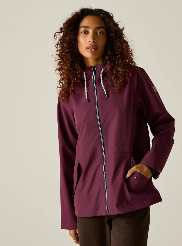 Regatta Women's Bayletta Grid Distress Waterproof Jacket - Fig - 14 Uk - Fig - 62% Polyester/38% Recycled Polyester