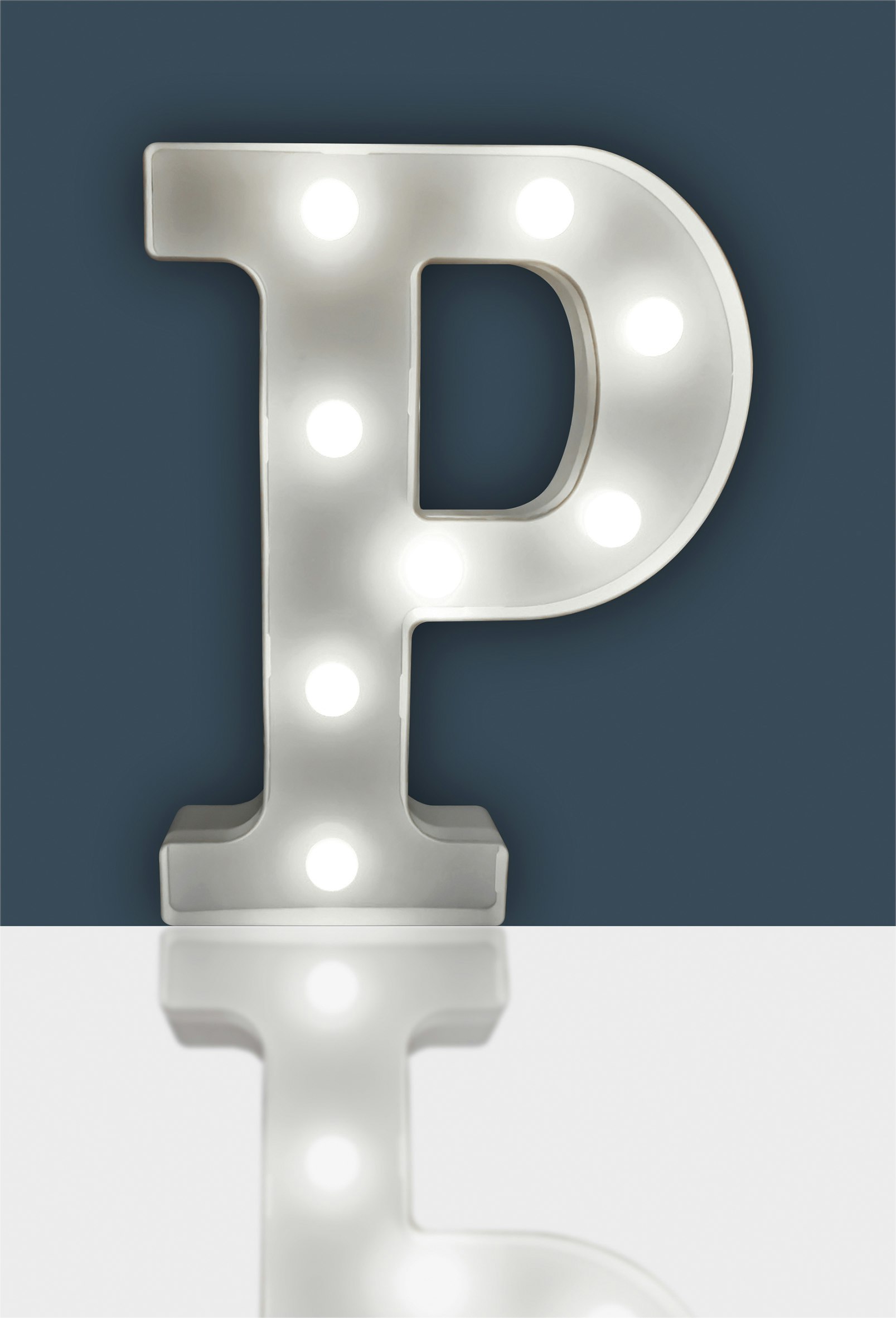 St Helens Light Battery Operated 3D Led Letter P