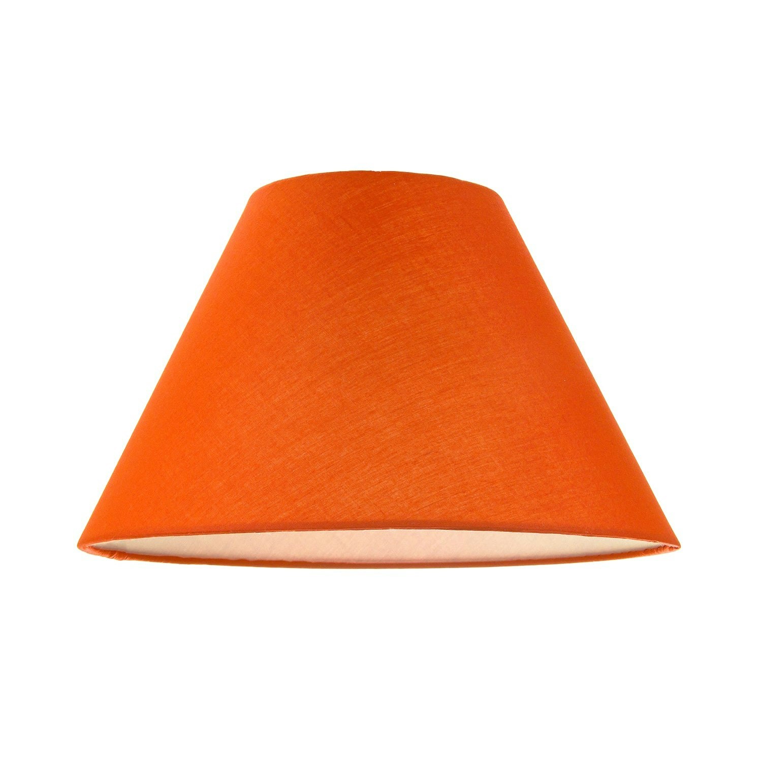 Happy Homewares Orange 10 Inch Vivid Cotton Coolie Shade For Table Lamp Or Pendant