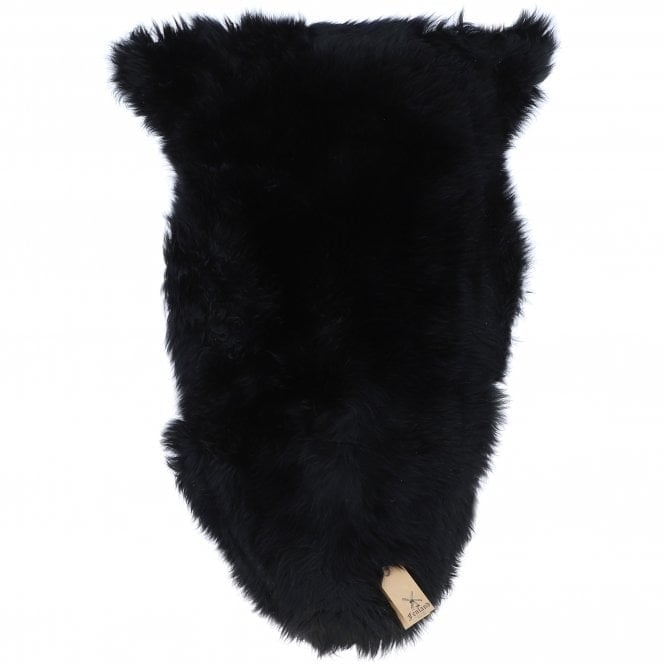 Rackhams Black Single Australian Sheepskin Rug - Single - Sheepskin