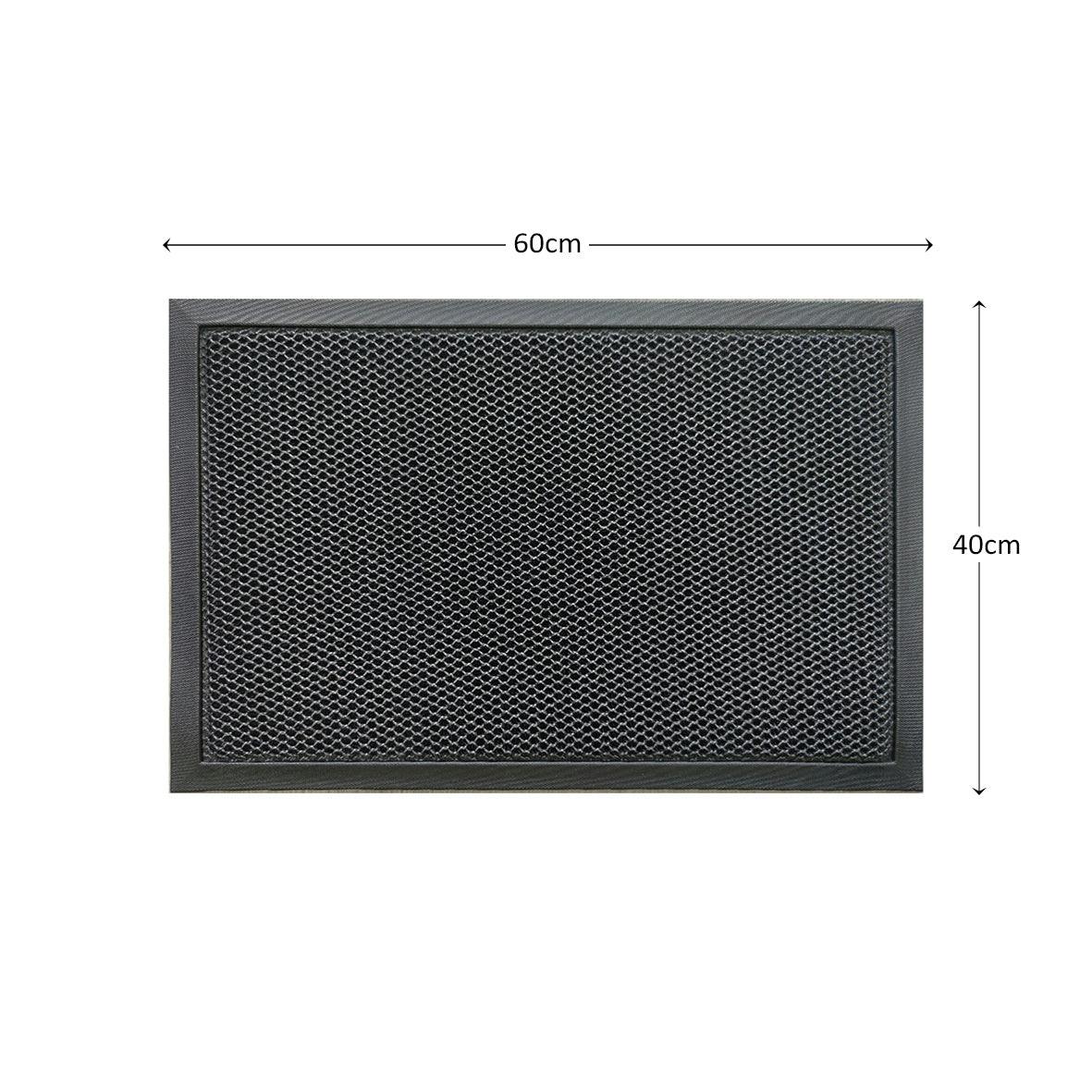 Nicoman Dark/Grey Meshmat Entrance Doormat - 60Cm X 40Cm