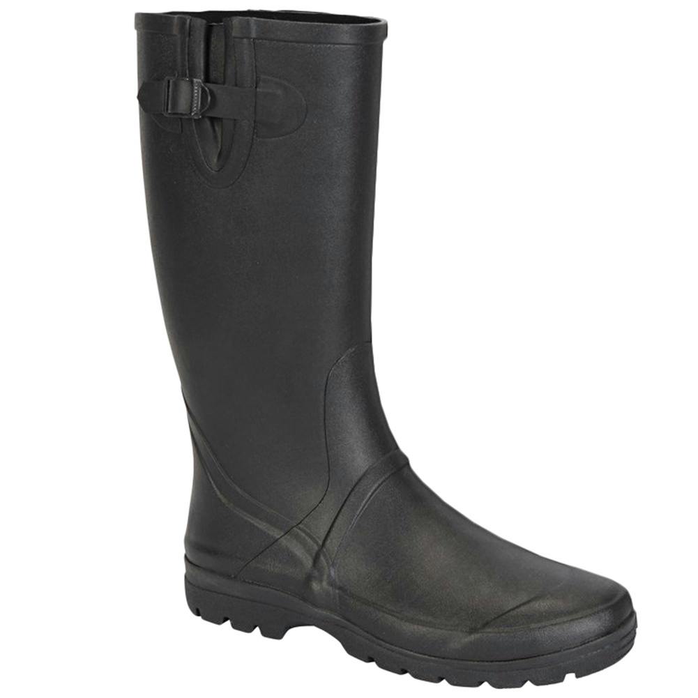 Mountain Warehouse Men's Black Rubber Wellington Boots - 9 Uk - 80% Rubber/20% Cotton