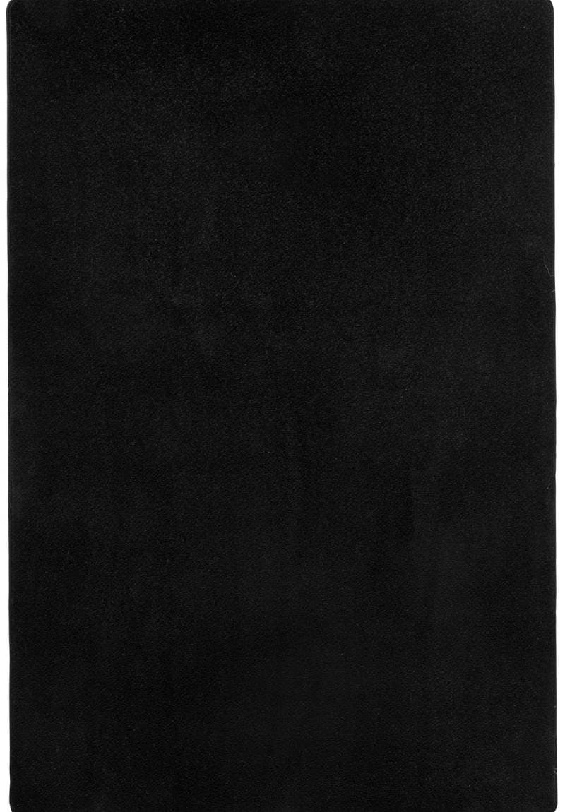 Hanse Home Black Modern Plain Rug – Soft Short Pile - 100X150 Cm