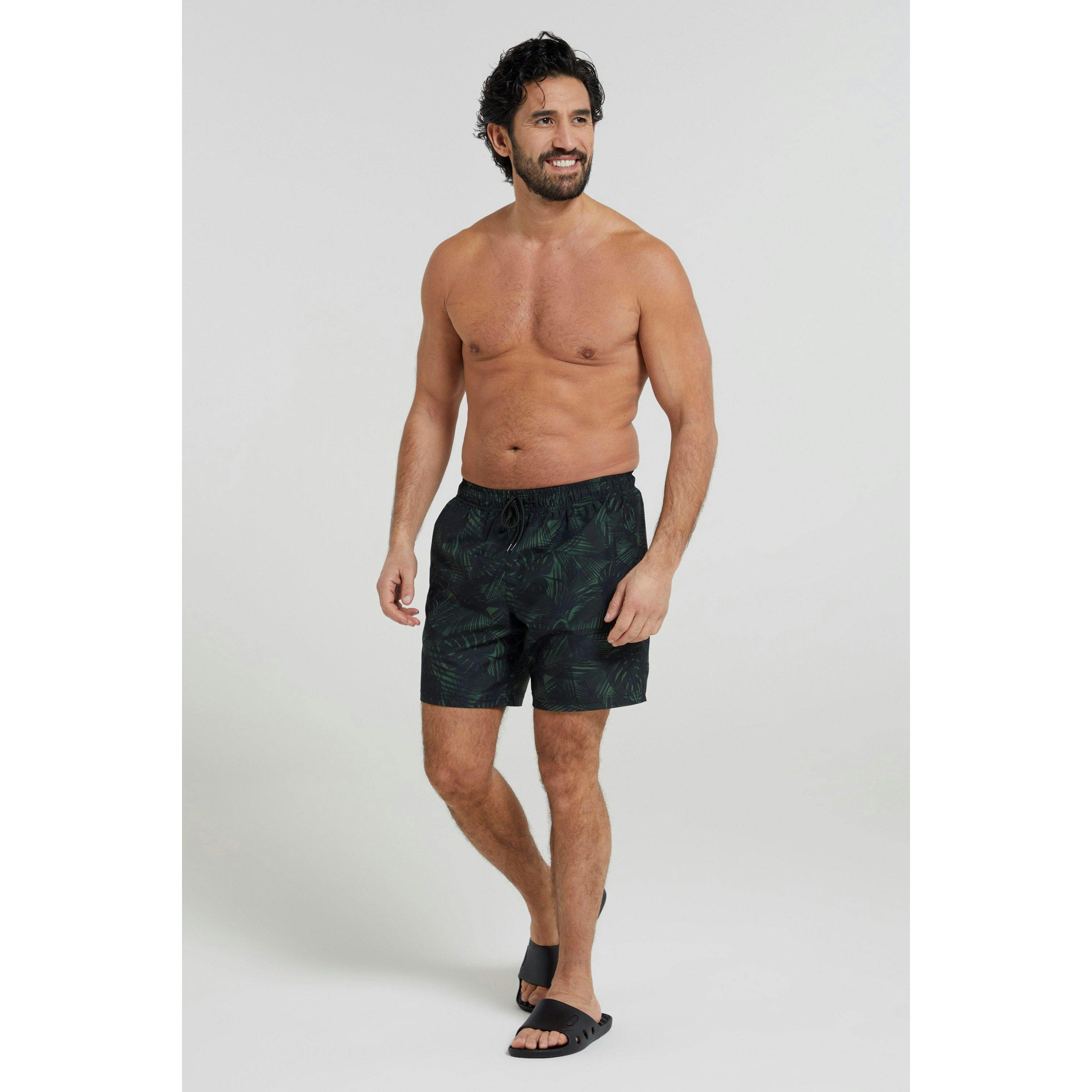Mountain Warehouse Men's Dark/Green Aruba Turtle Swim Shorts - Xxs - 100% Polyester