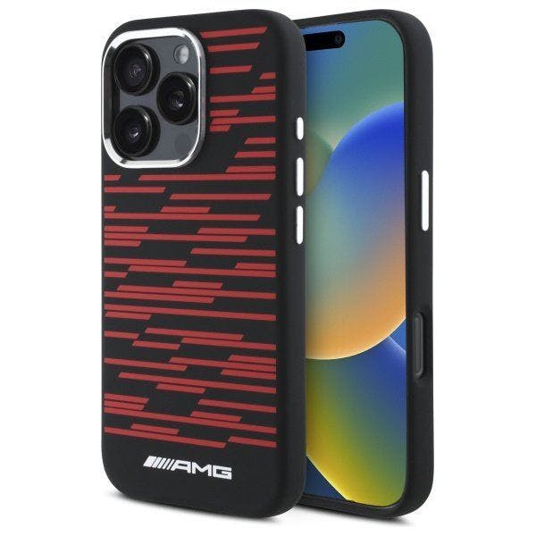 Mercedes Black Benz Amg Silicone Graphics Case With Magsafe For Iphone 16 Pro Max 6.9" - Amhmp16x24ssrrk