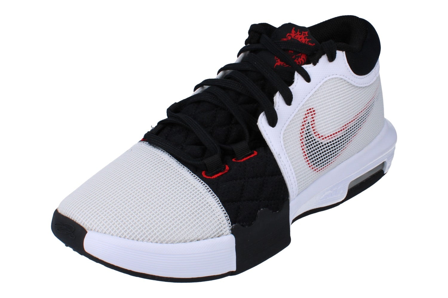 Nike Men's White/Black/Red Lebron Witness Viii Basketball Trainers Fb2239 103 - Uk 8 | Us 9 | Eu 42.5
