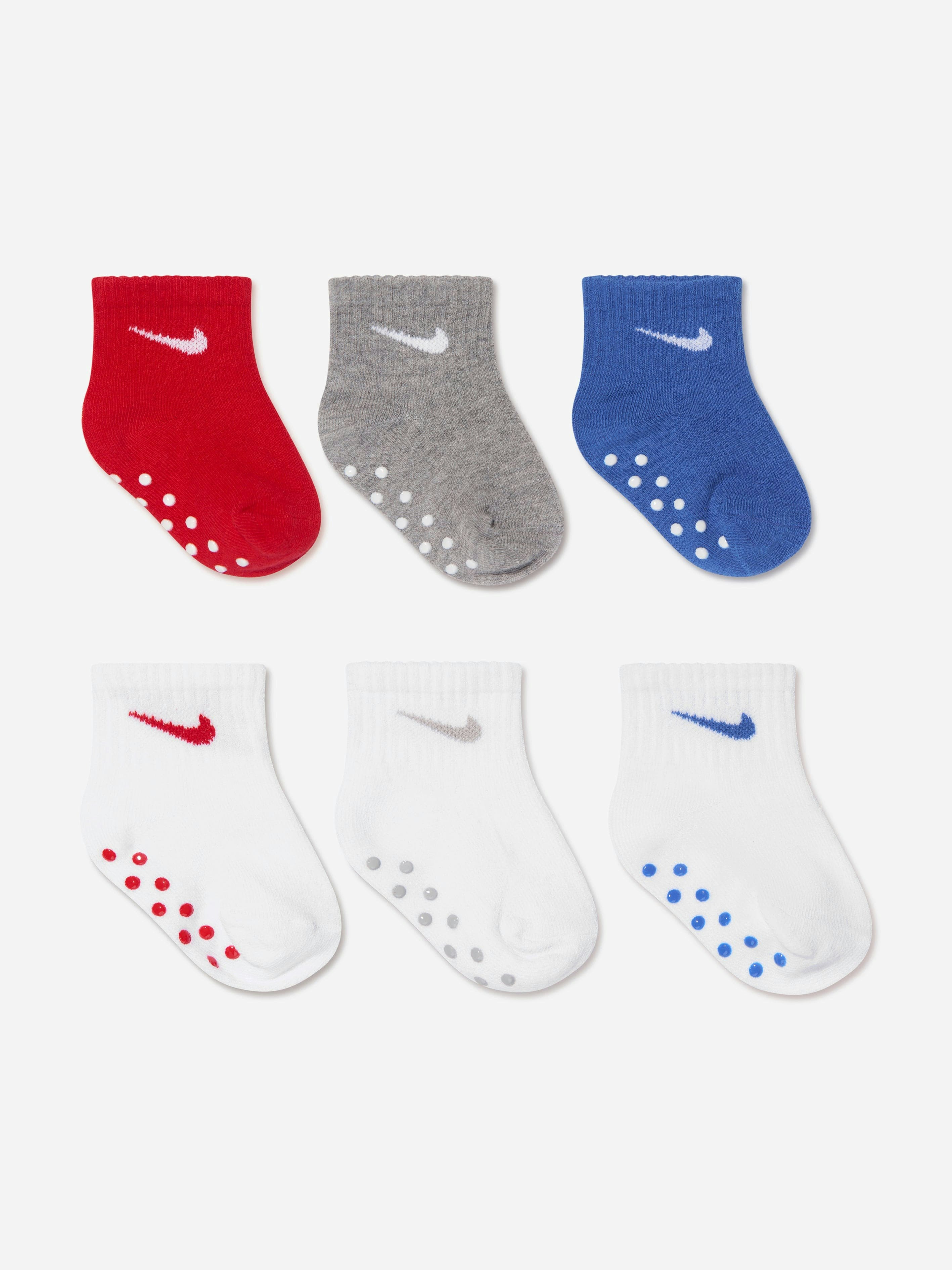 Nike Men's Blue Baby Boys Pop Colour 6 Pack Socks Set In - 6 - 12 Mths
