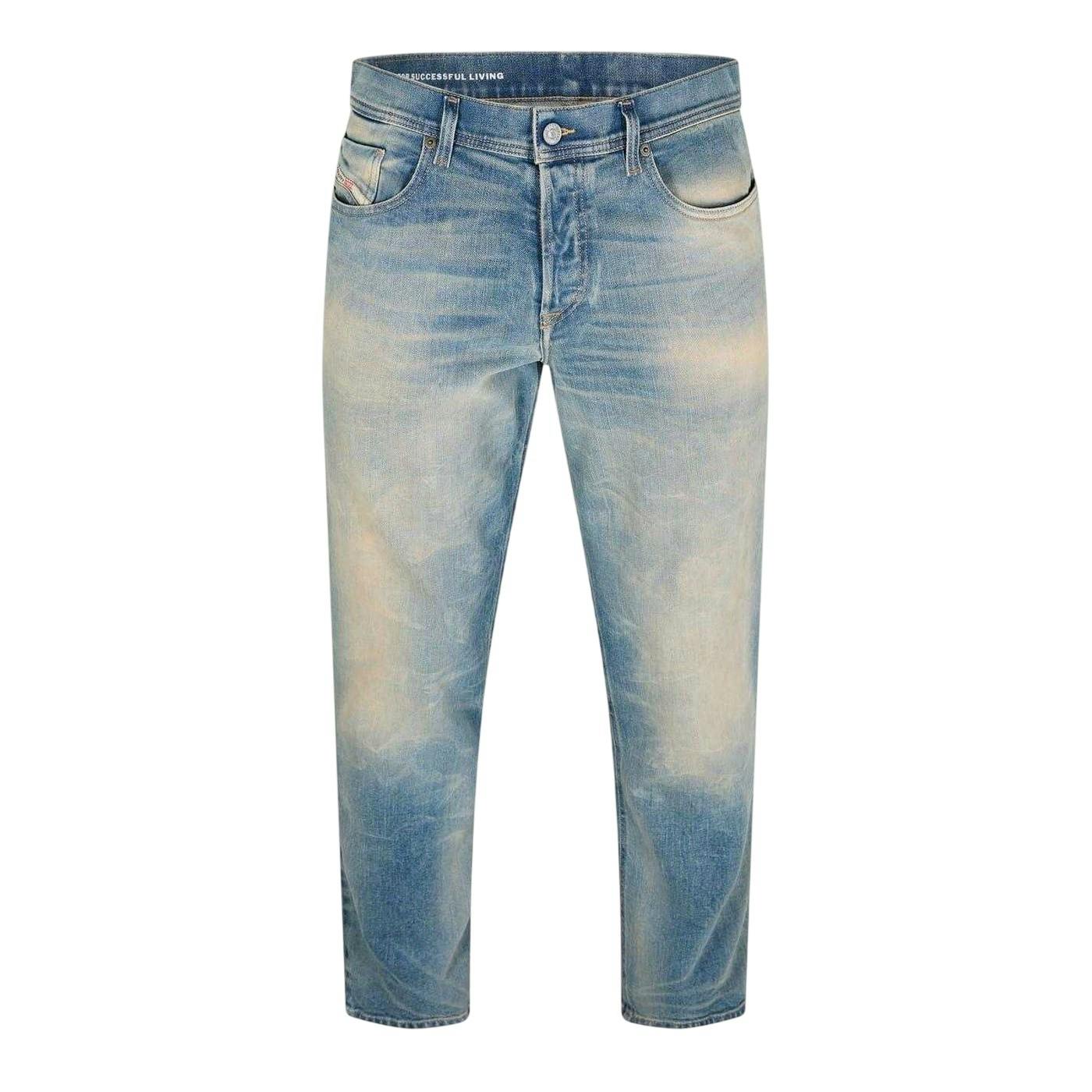 Diesel Men's Blue D-Finitive Cotton Blend Tapered Jeans - Denim - 31R - Denim - 98% Cotton/2% Elastane