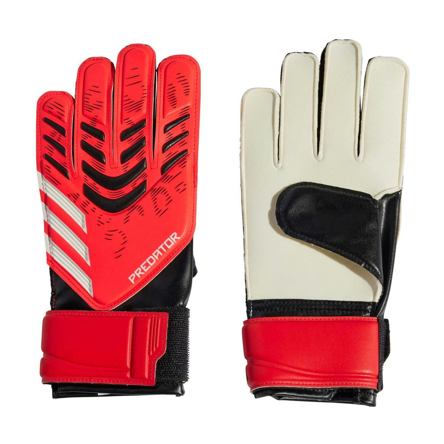 Adidas Black/Red/White Pator Junior Goalkeeper Gloves Size 3-7 - 7