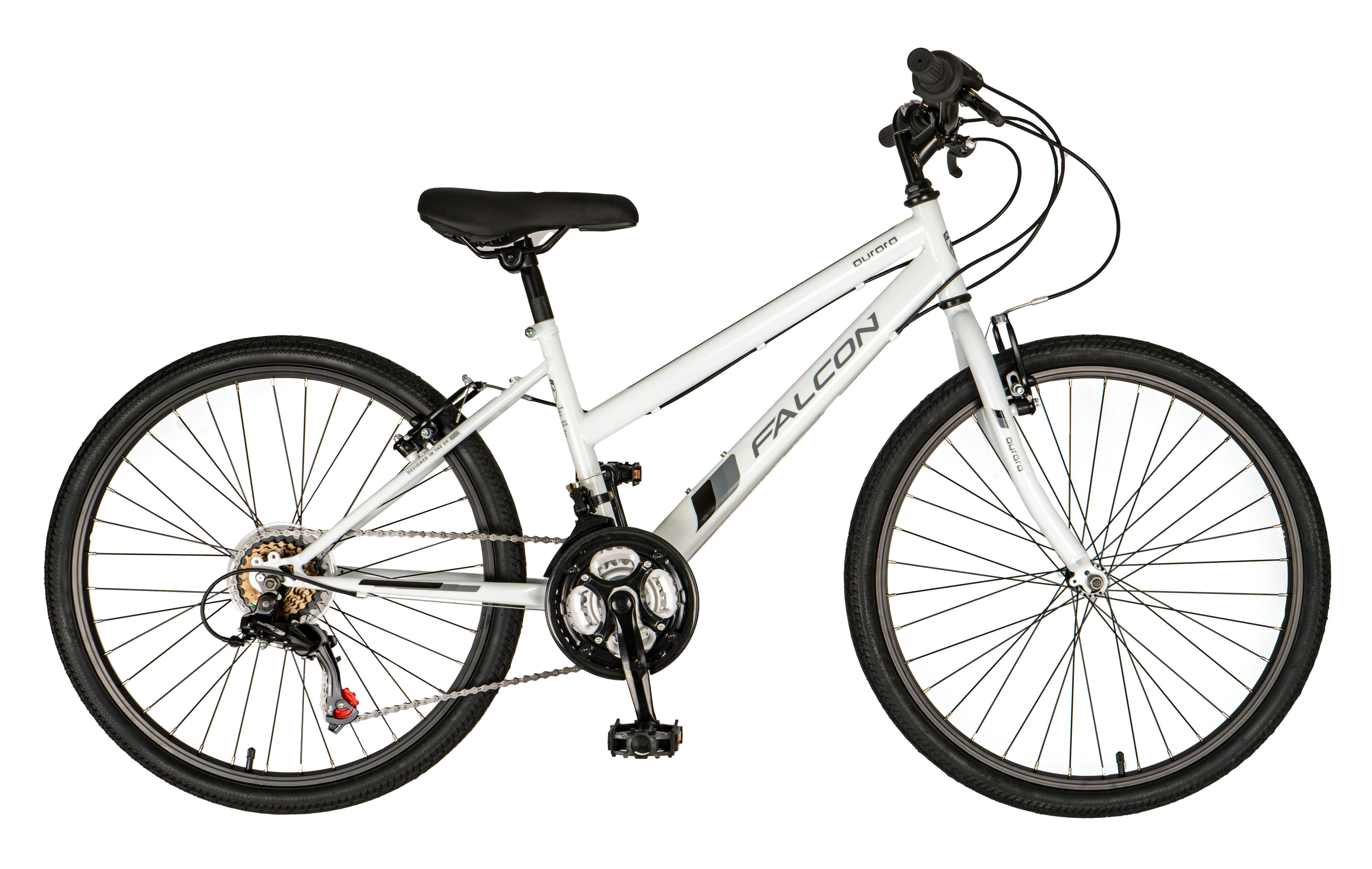 Falcon Aurora Kids 24 Inch 6 Speed White Hybrid Bike - Image 5