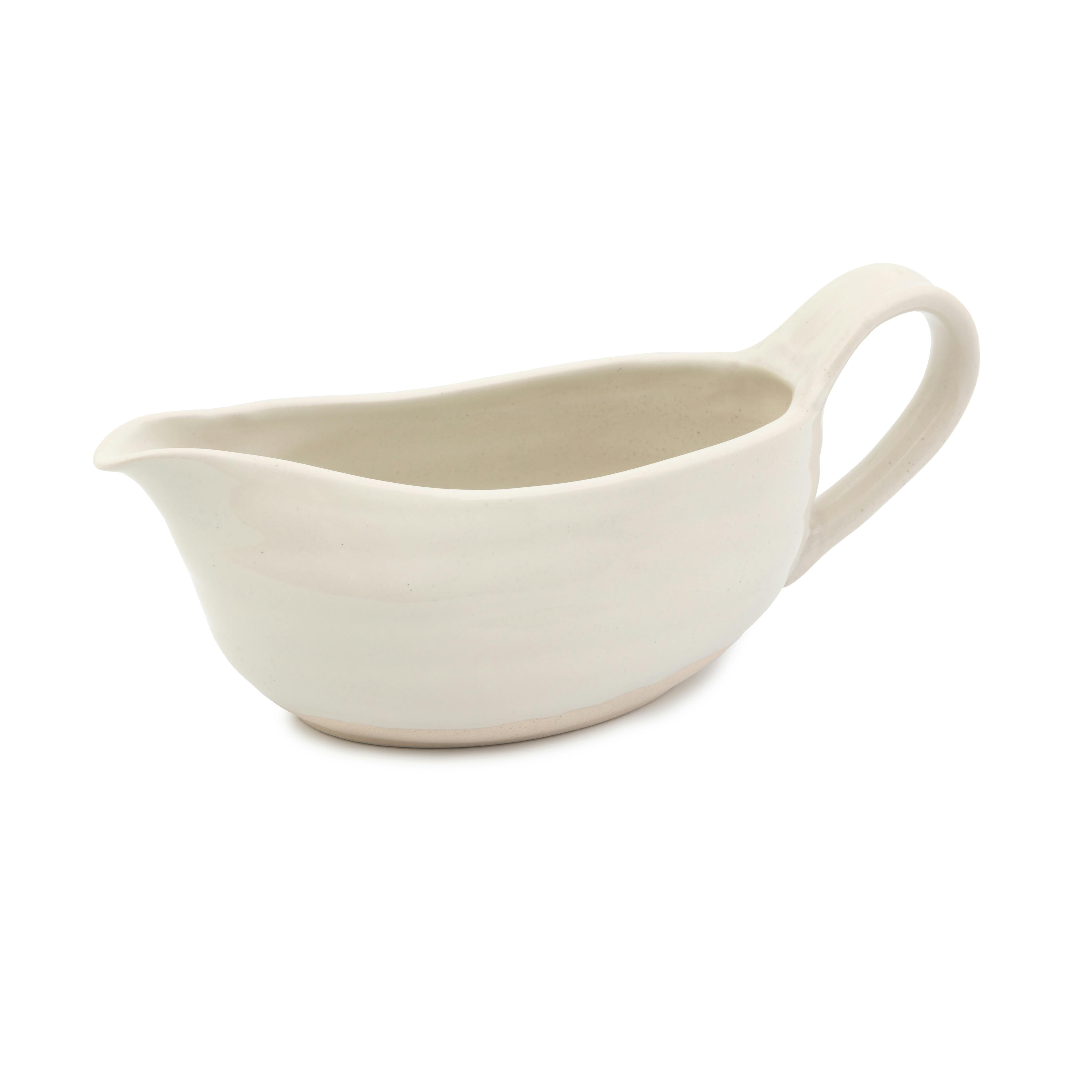Rackhams White Big Love Great Gravy Boat, Stoneware, 400Ml - Stoneware - Gravy Boat