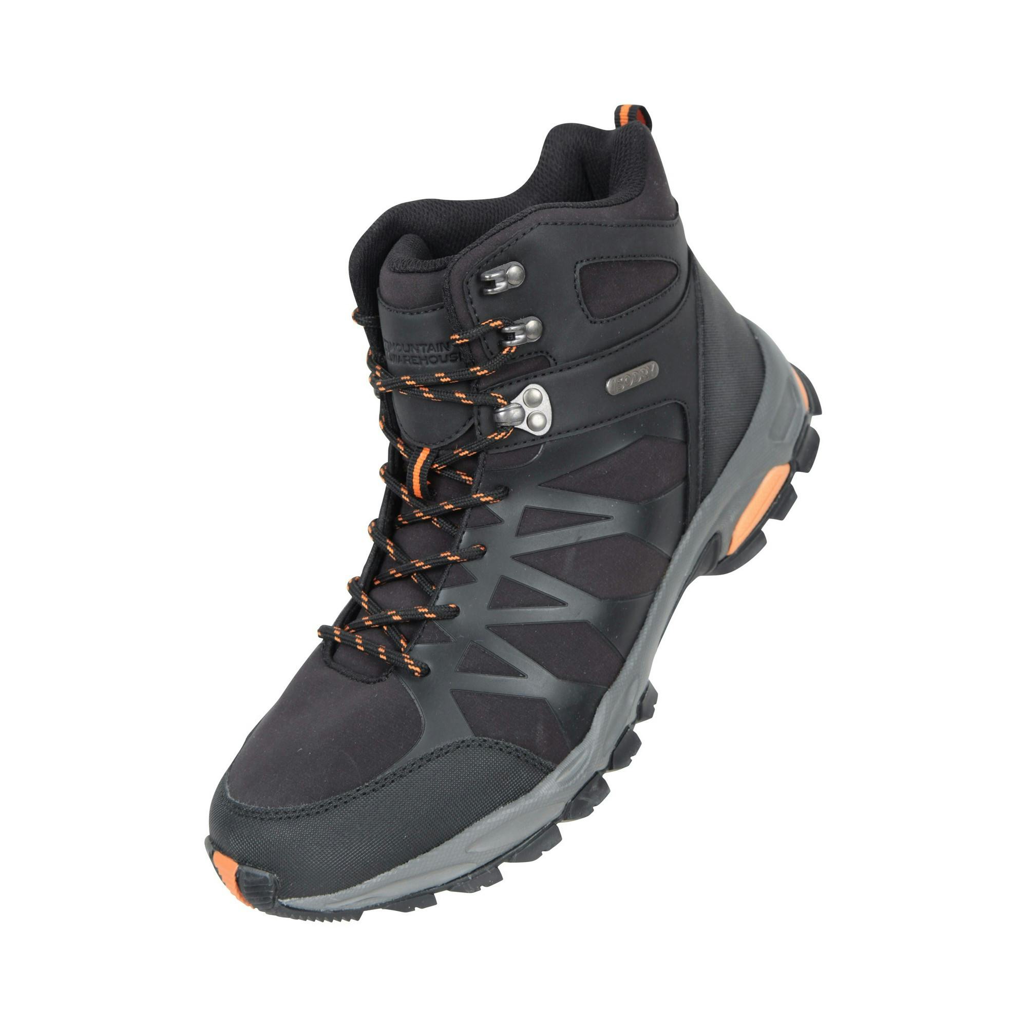 Mountain Warehouse Men's Black Trekker Ii Softshell Hiking Boots - 6 Uk - 70% Softshell/10% Rubber/10% Phylon/10% Mesh