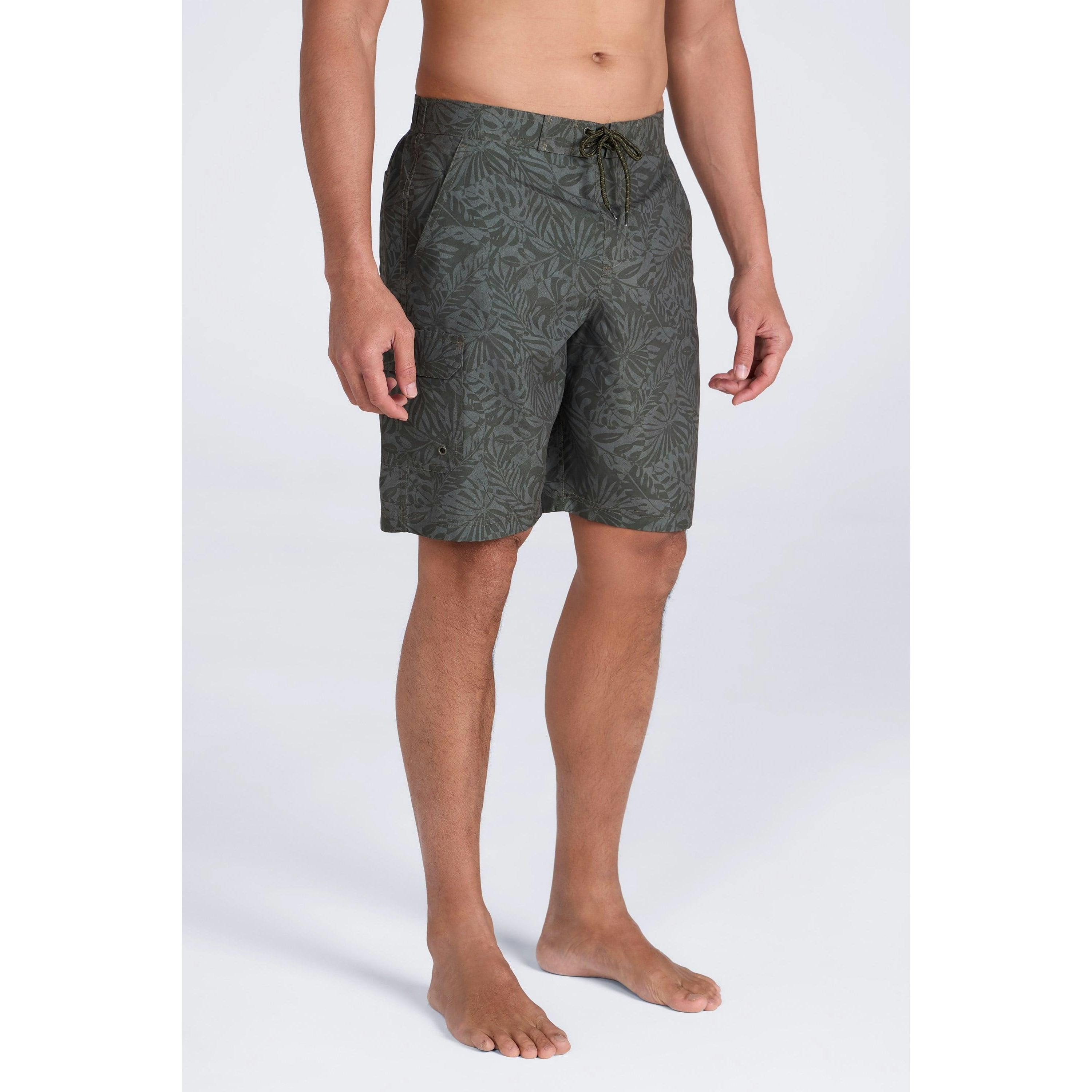 Mountain Warehouse Men's Dark Ocean Camouflage Boardshorts - Khaki - Xxl - Khaki - 100% Polyester