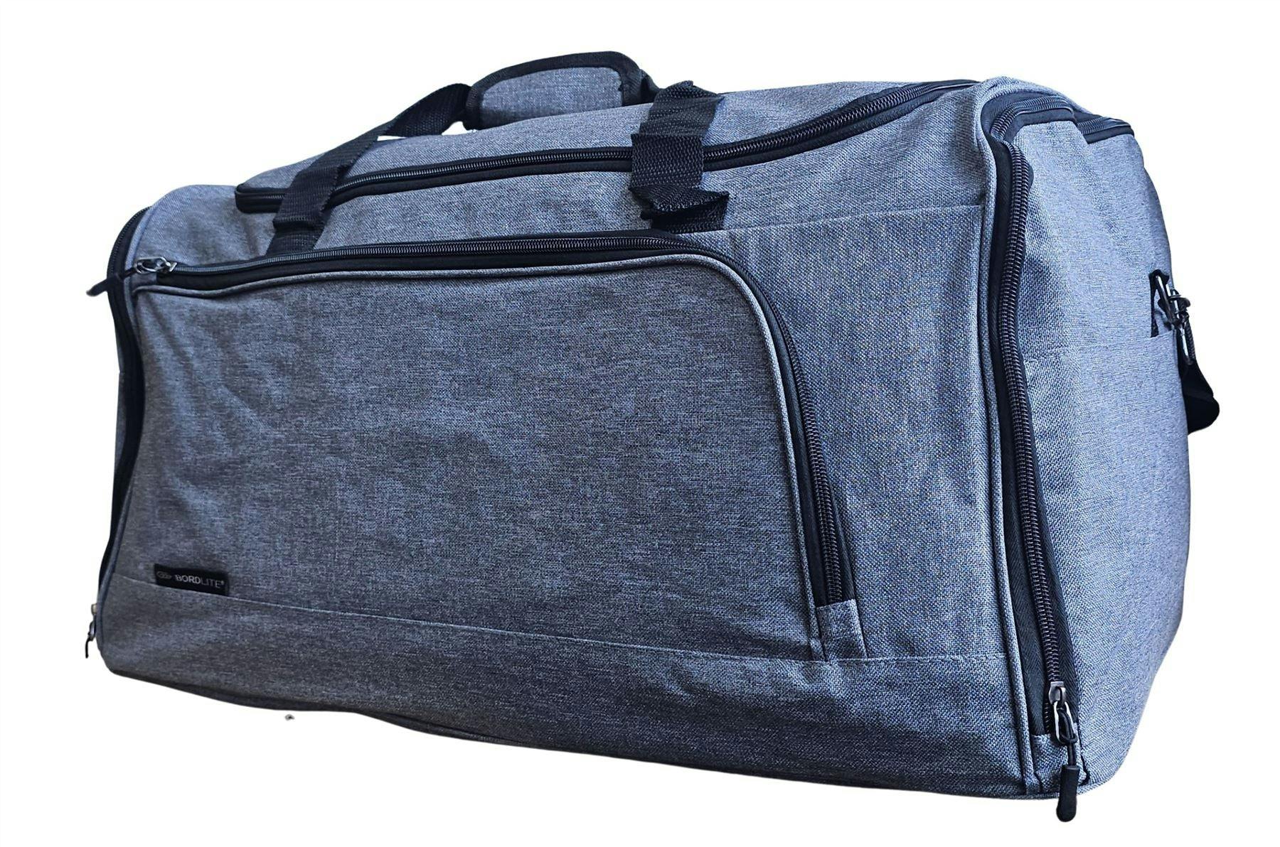 Infinity Luggage Grey Extra Large Duffel Weekend Holdall Carry-On Cabin Bag Gym Sports Travel Bag