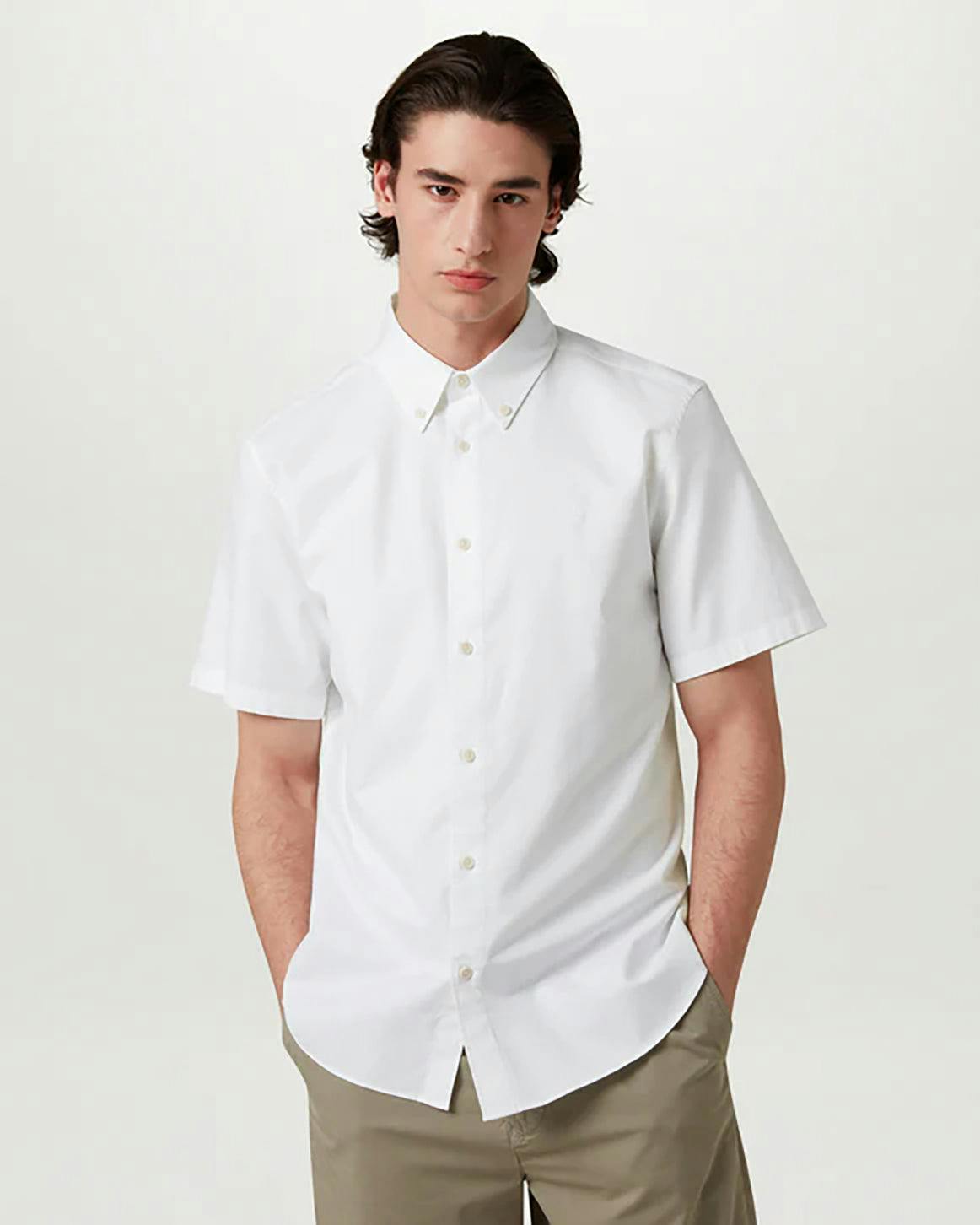 Belstaff Men's White Short Sleeve Street Shirt - L