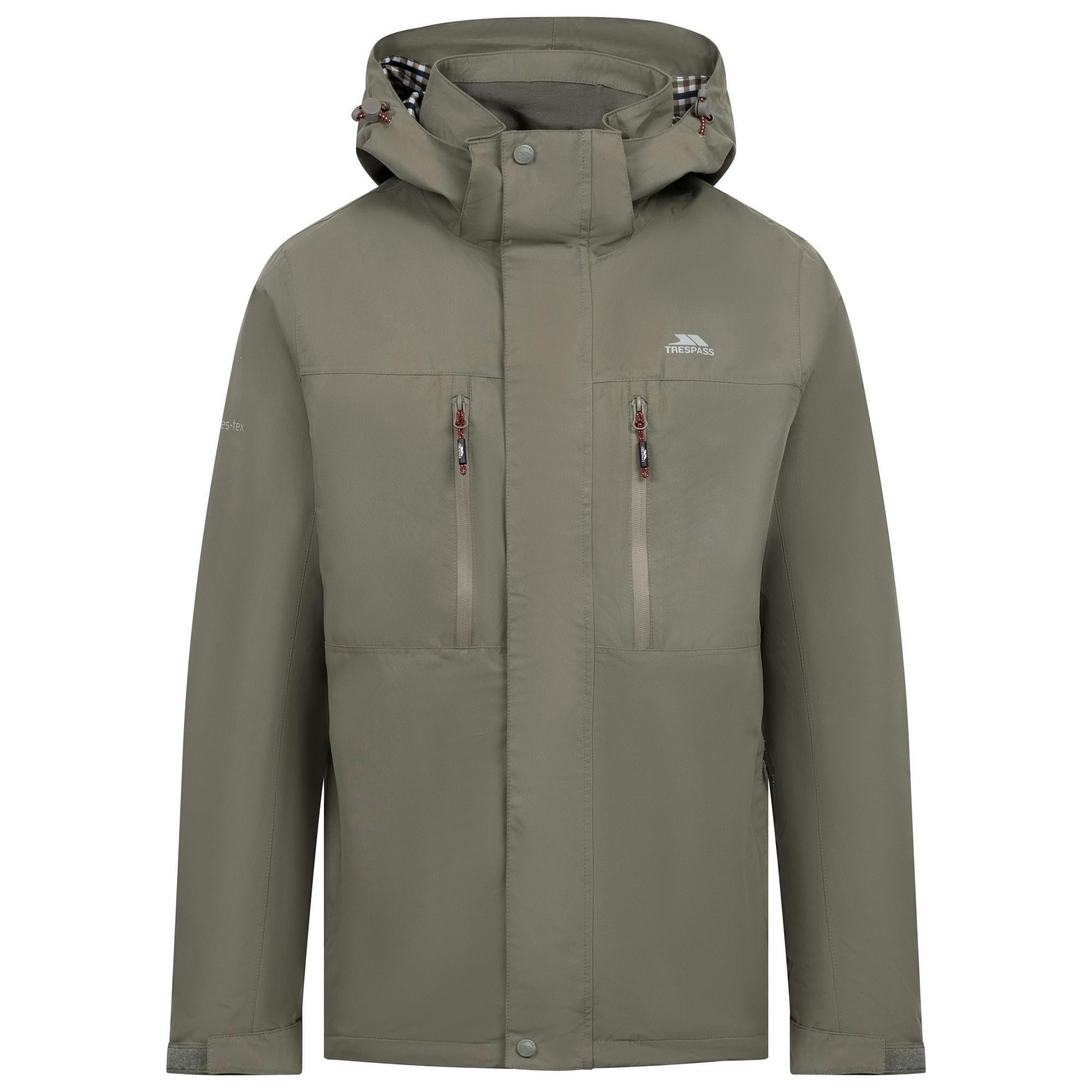 Trespass Men's Green Griminish Waterproof Jacket - Smoke - M - Smoke - 100% Mixed