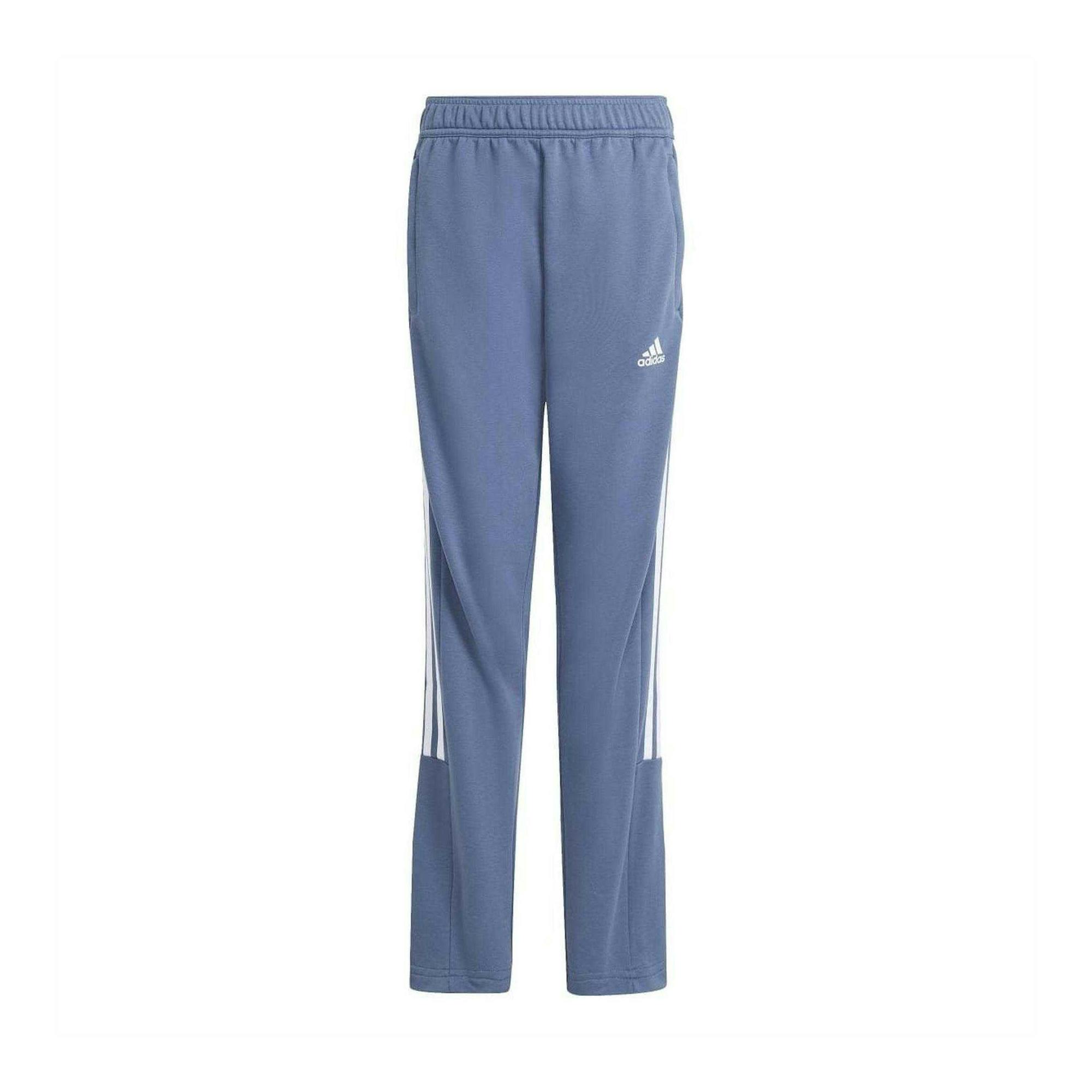 Adidas Blue Kids 3 Stripes Joggers - 13-14 Years - 70% Recycled Polyester/30% Cotton