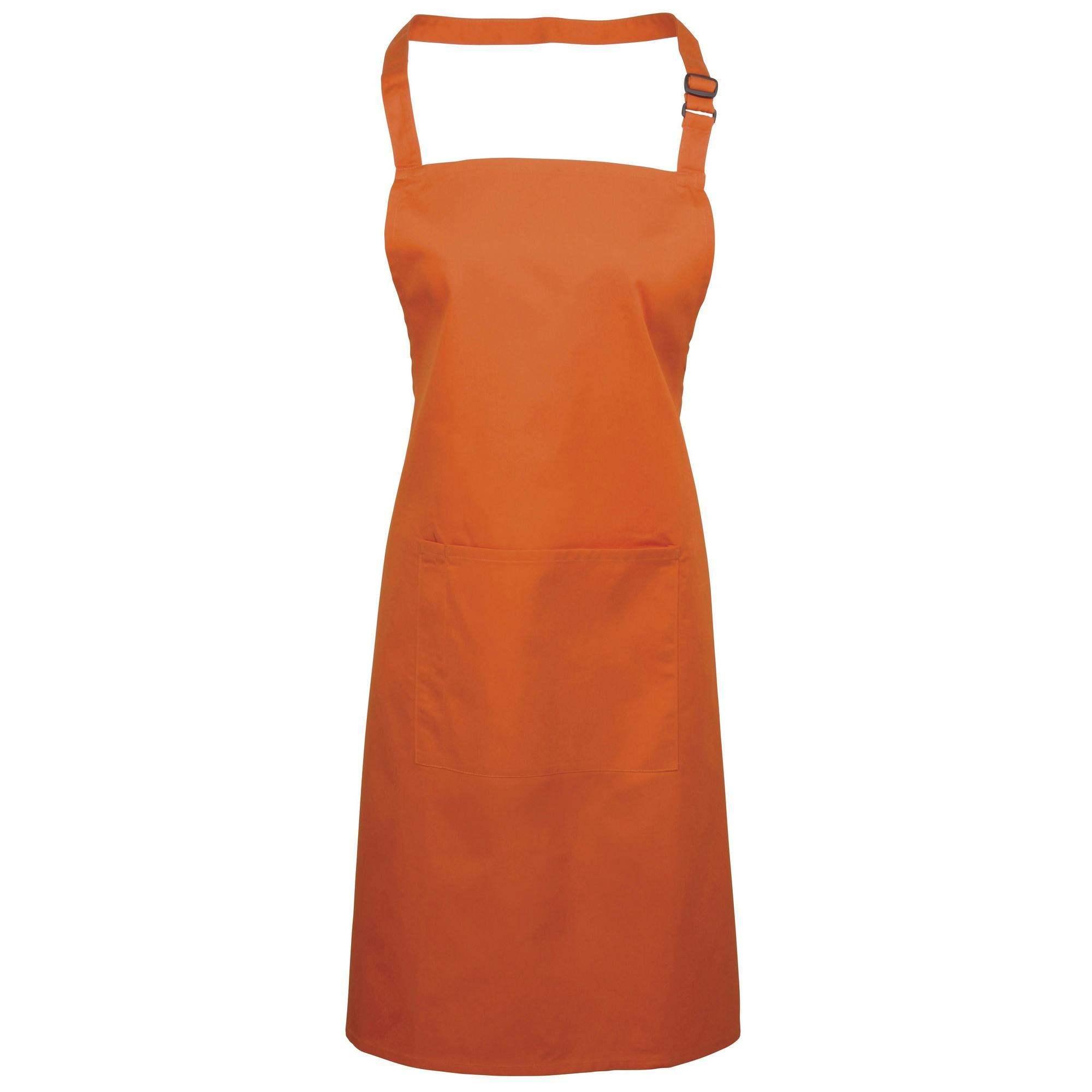 Premier Women's Orange Colours Bip Apron With Pocket Workwear Pack Of 2 In - Image 2