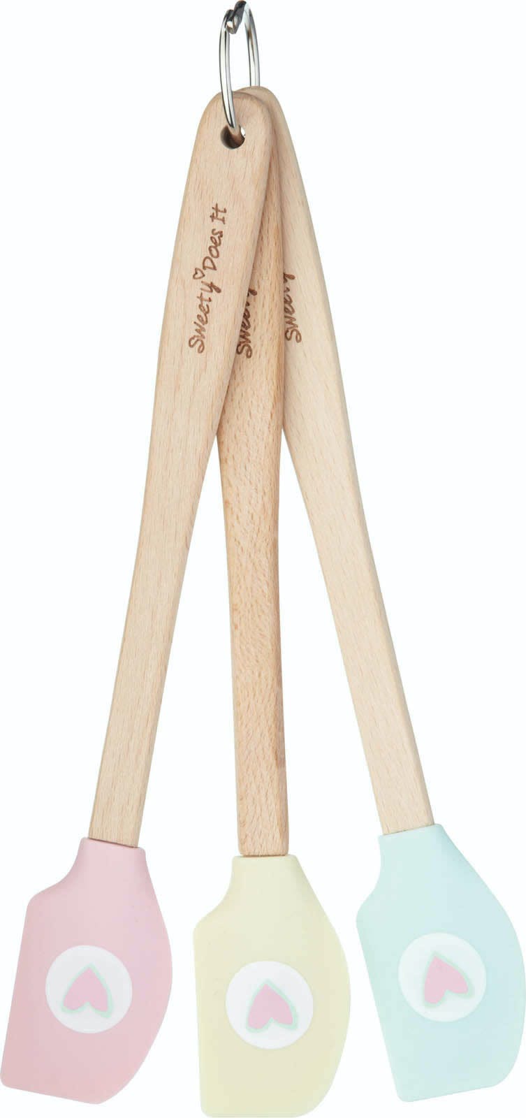 Rackhams Sweetly Does It 3 Piece Mini Spatula Set - Multicolour - Silicone - Spatula