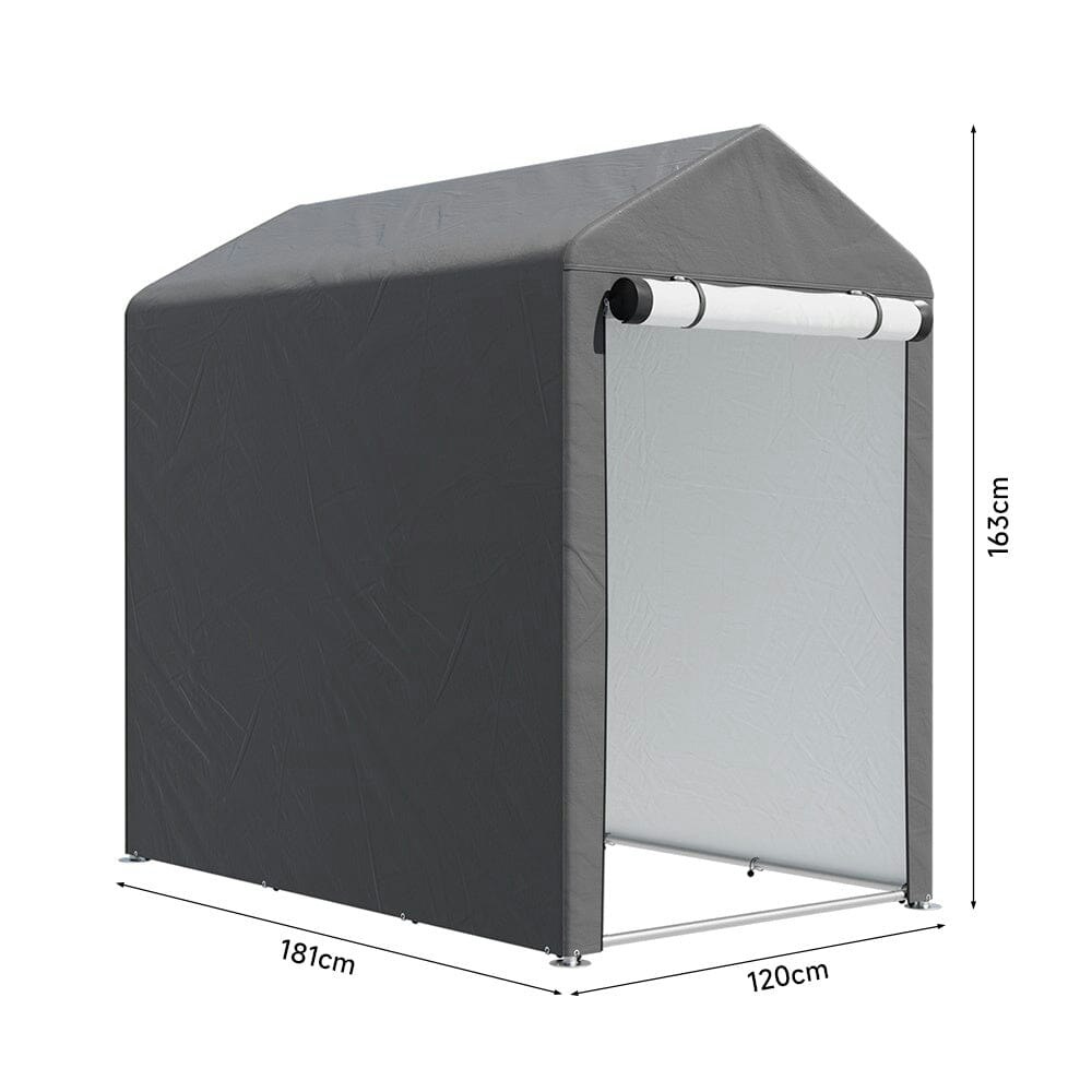 Rackhams Grey Galvanized Tube Storage Shed Garden Shed In - 4*6Ft