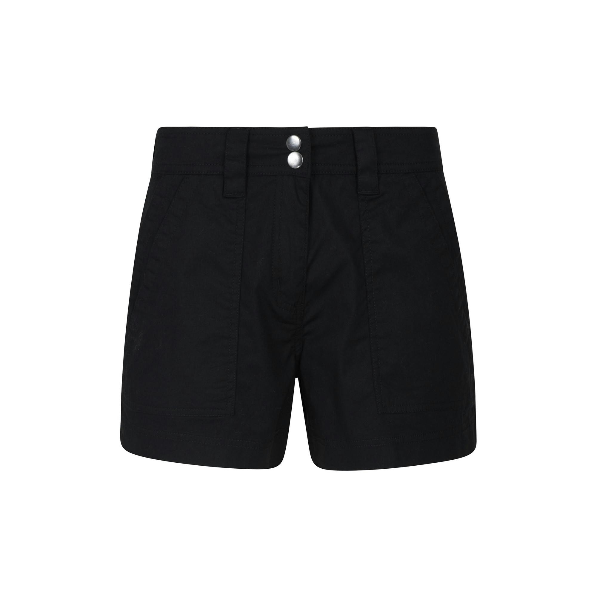 Mountain Warehouse Women's Black Coast Shorts - 16 Uk - 97% Cotton/3% Elastane