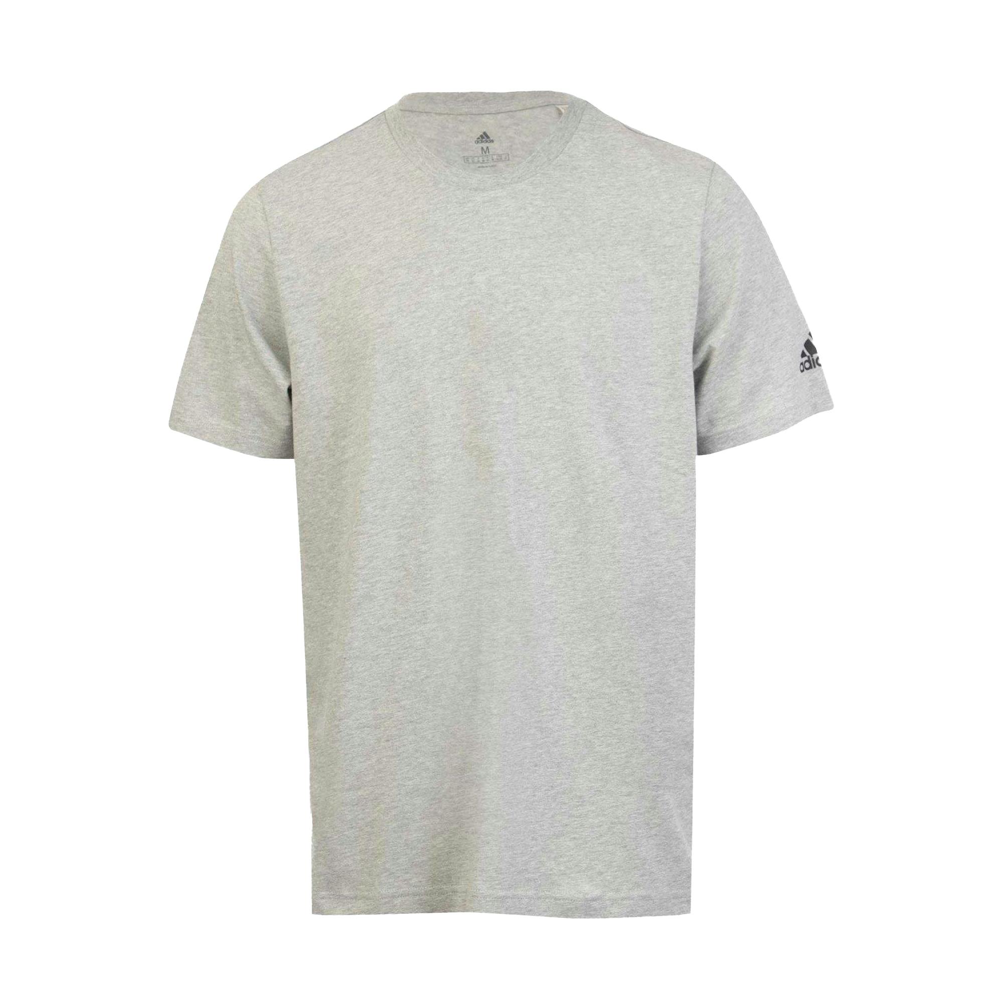 Adidas Men's Grey Blank T-Shirt - L - 100% Cotton