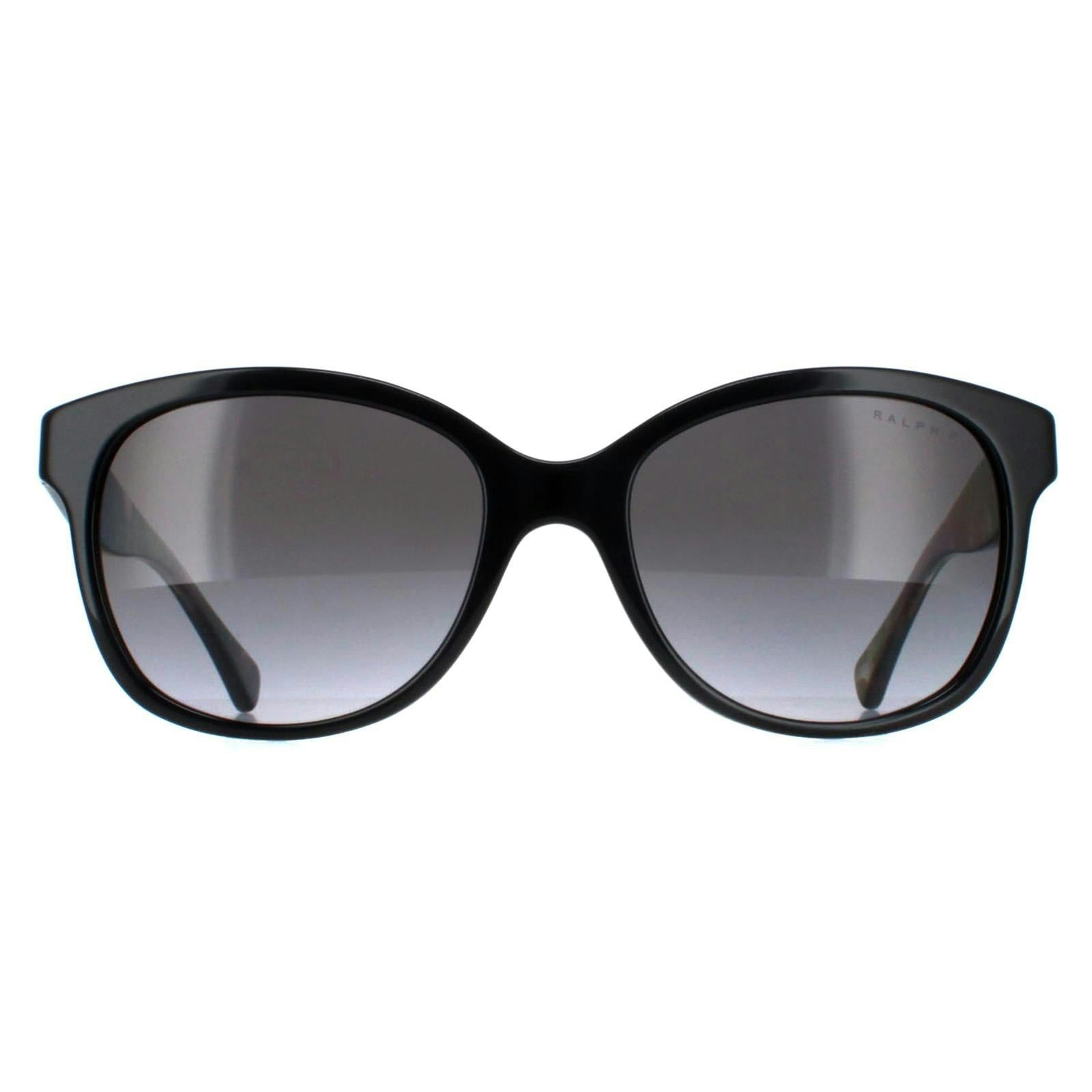 Ralph By Ralph Lauren , Shiny Black Polarized Sunglasses Polarized Gradient Grey lenses, RA5191 5001T3, Mojo Glasses - Image 8