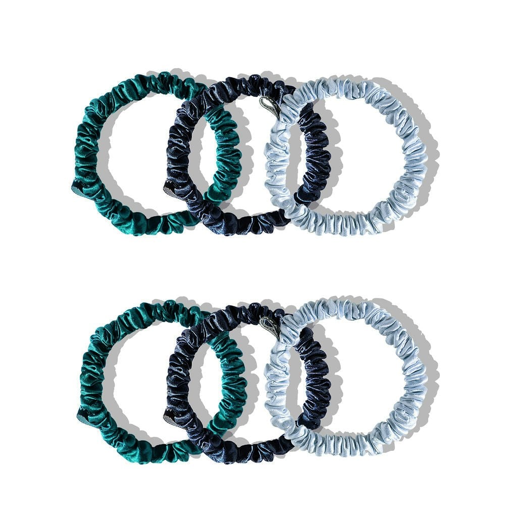 Drowsy Sleep Co Blue/Green Skinny Scrunchie Set - & Shades