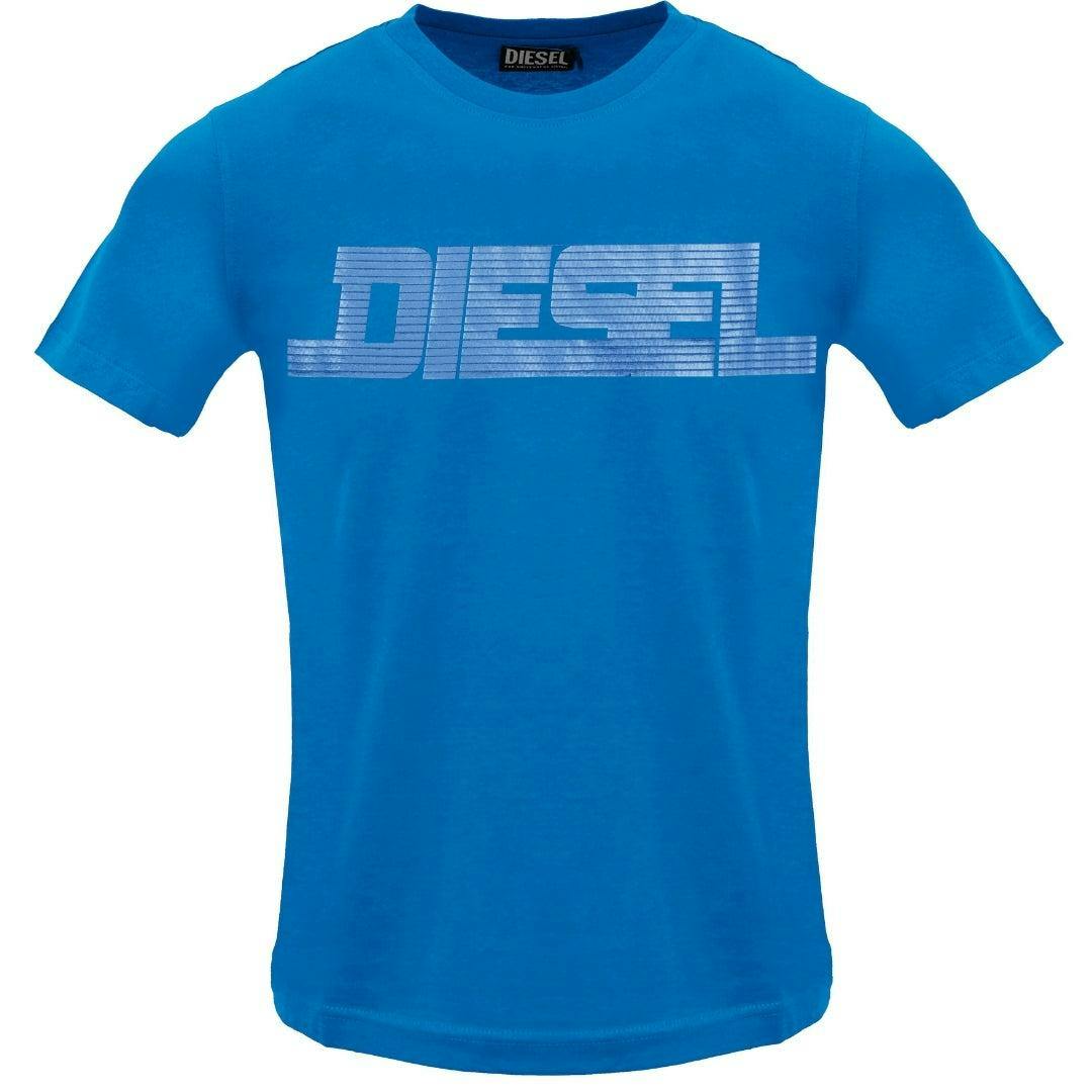 Diesel Men's Blue Monotone Logo T-Shirt - Sapphire - Sapphire - S - 100% Cotton