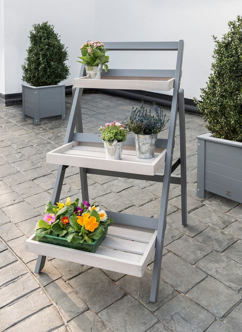Norfolk Leisure Blue/Grey Florenity Folding Pot Shelf