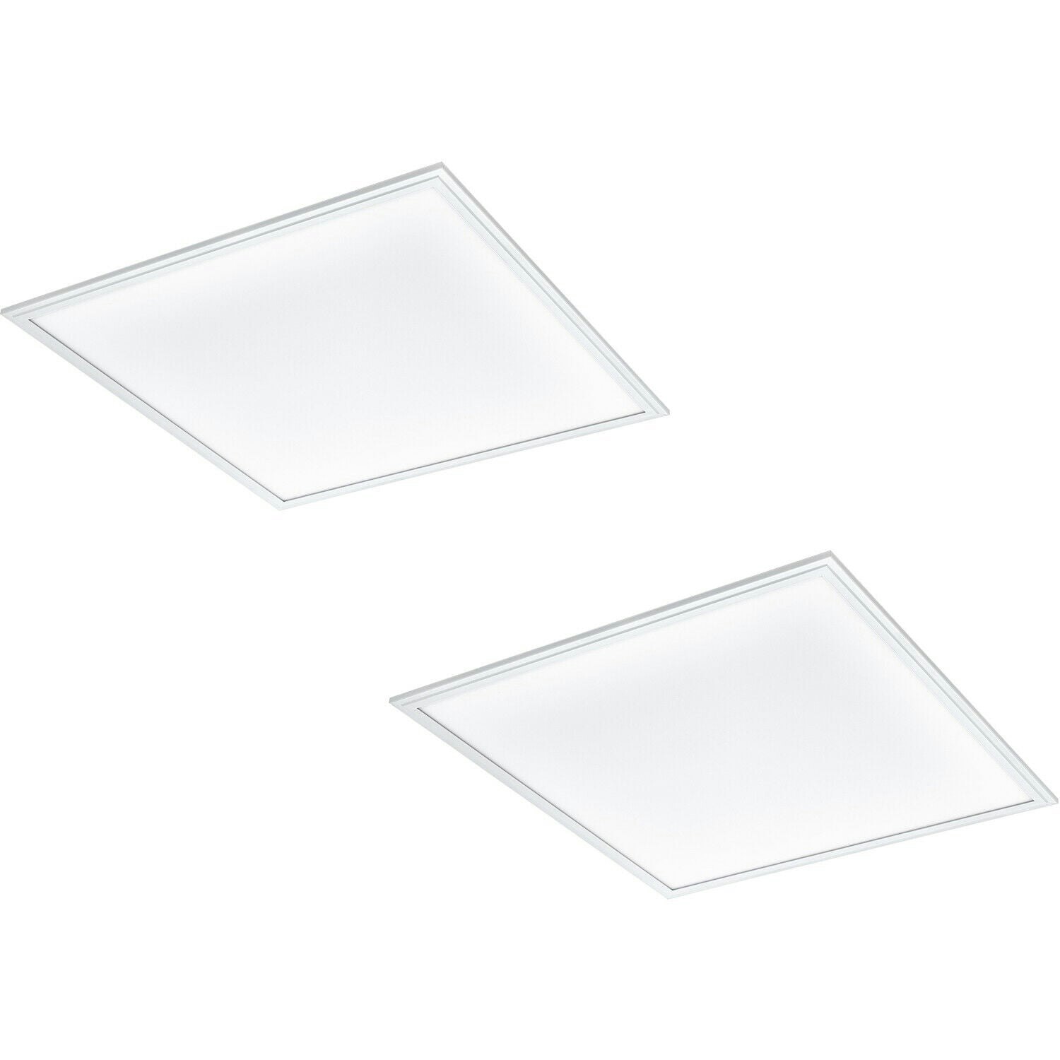Rackhams Light/White Pack Flush Ceiling Panel 595Mm Sqaure Tile 40W Led 4000K Size 2