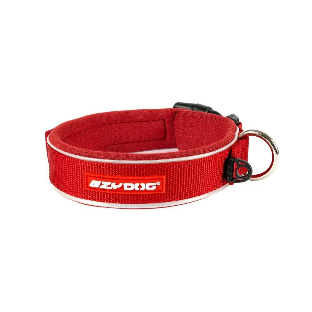 Ezydog Red Neo Classic Dog Collar In - M