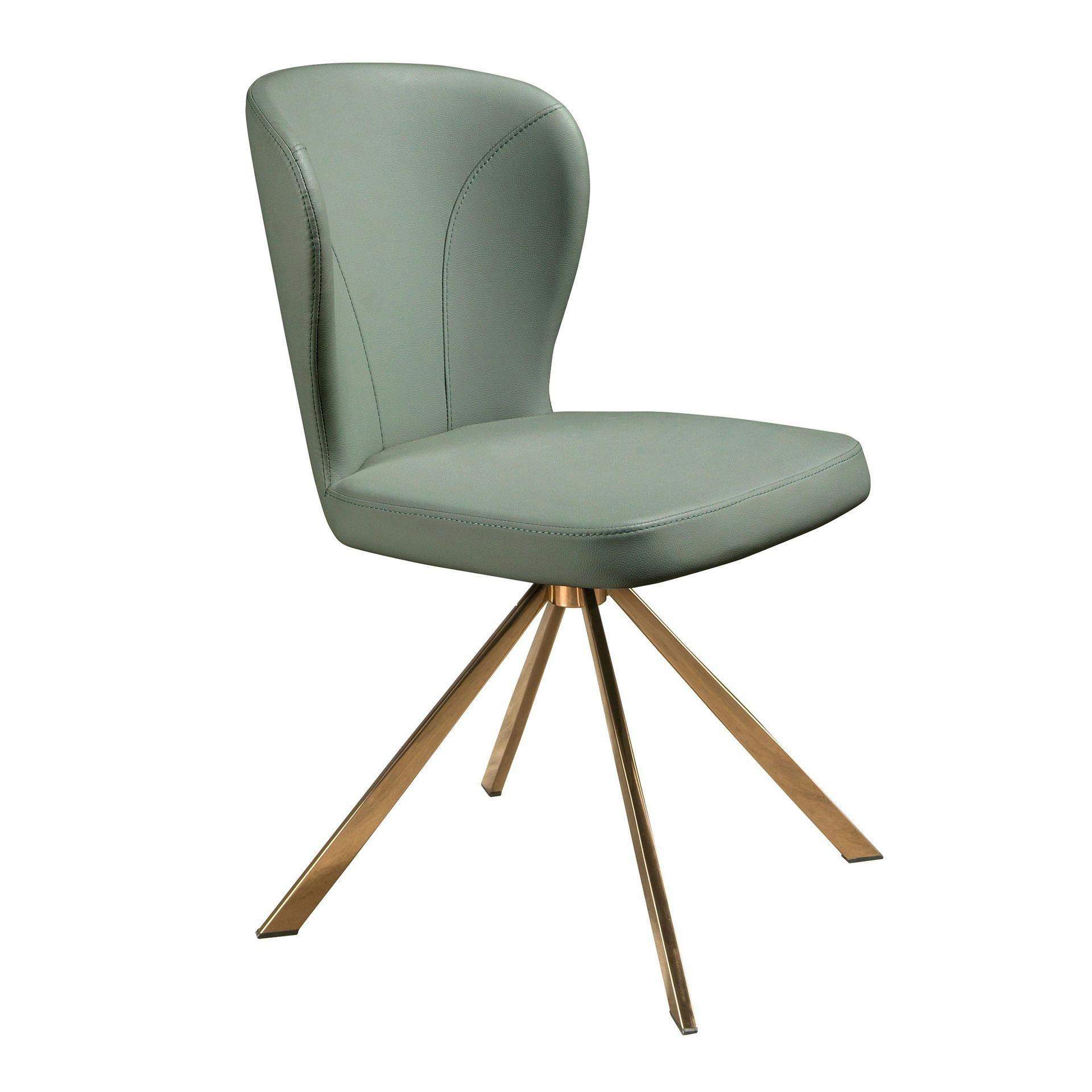 Rackhams Light/Green Leatherette Swivel Chair 4183
