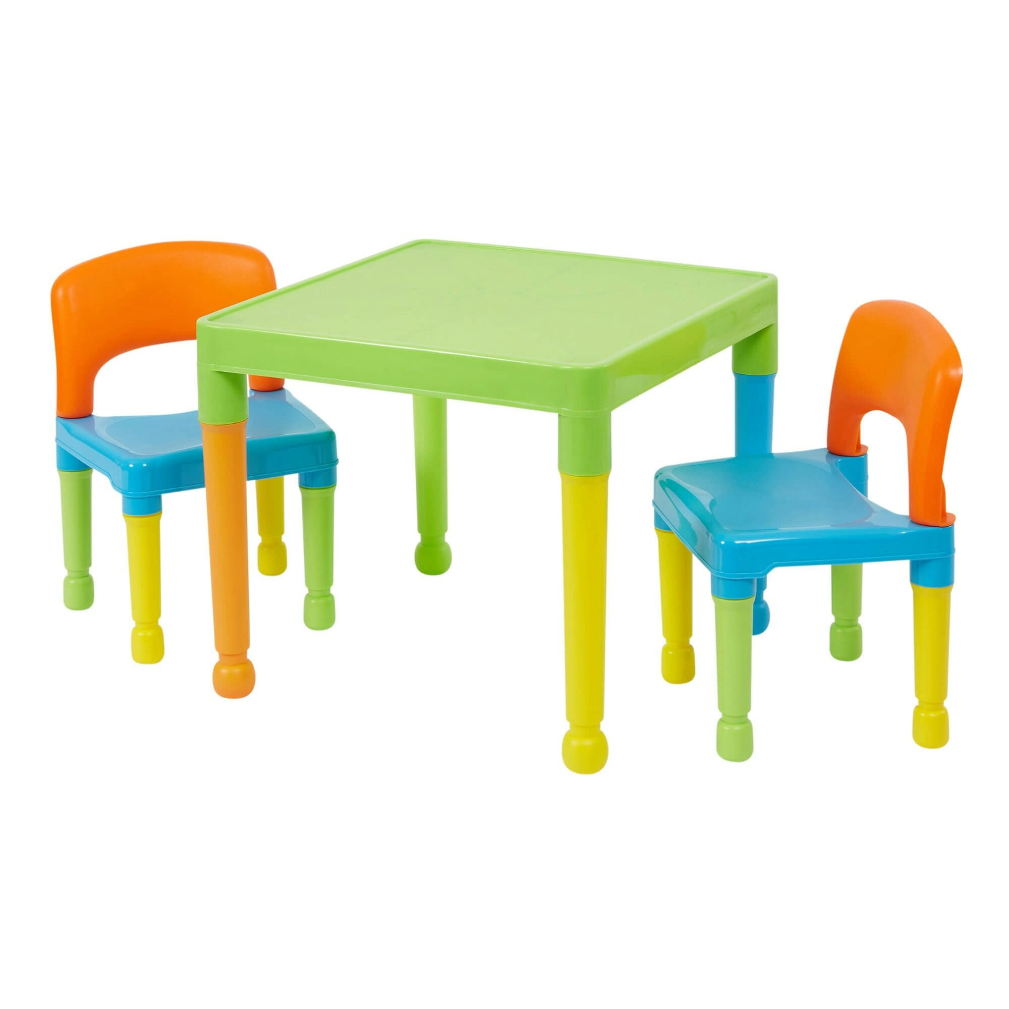 Liberty House Toys Kids Plastic Table And Two Chairs Set - Multicoloured