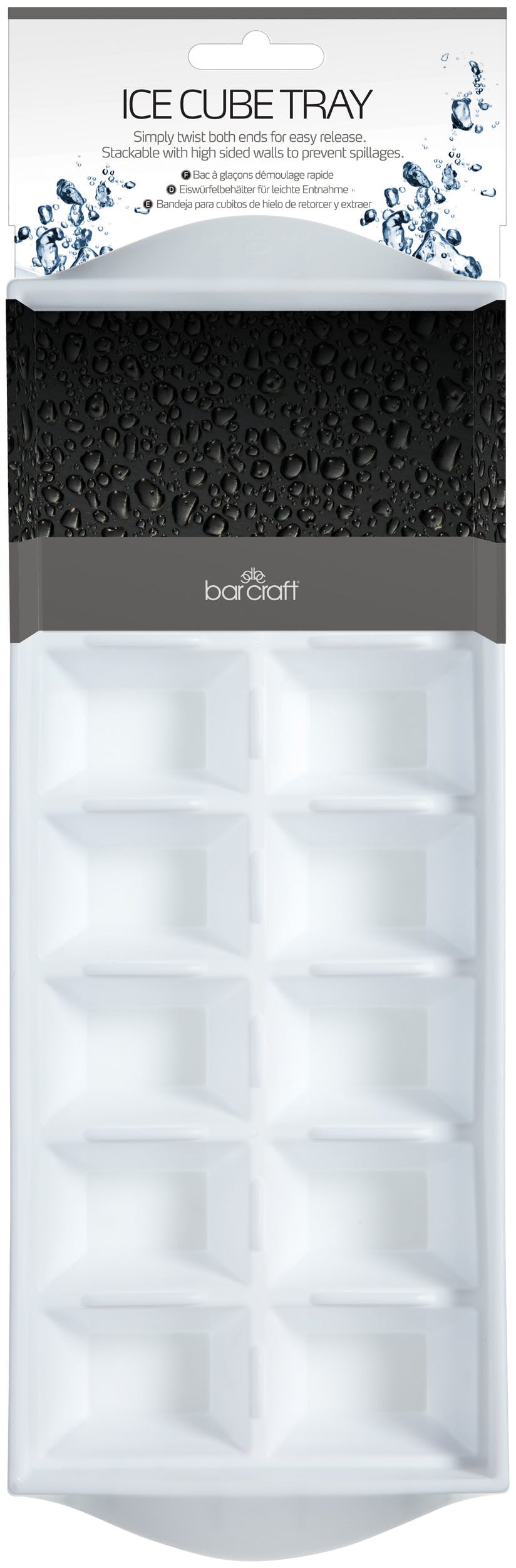 Rackhams Green/White Flexible Ice Cube Trays, Set Of 2 Silicone Ice Cube Moulds - Polypropelyne - Ice Trays