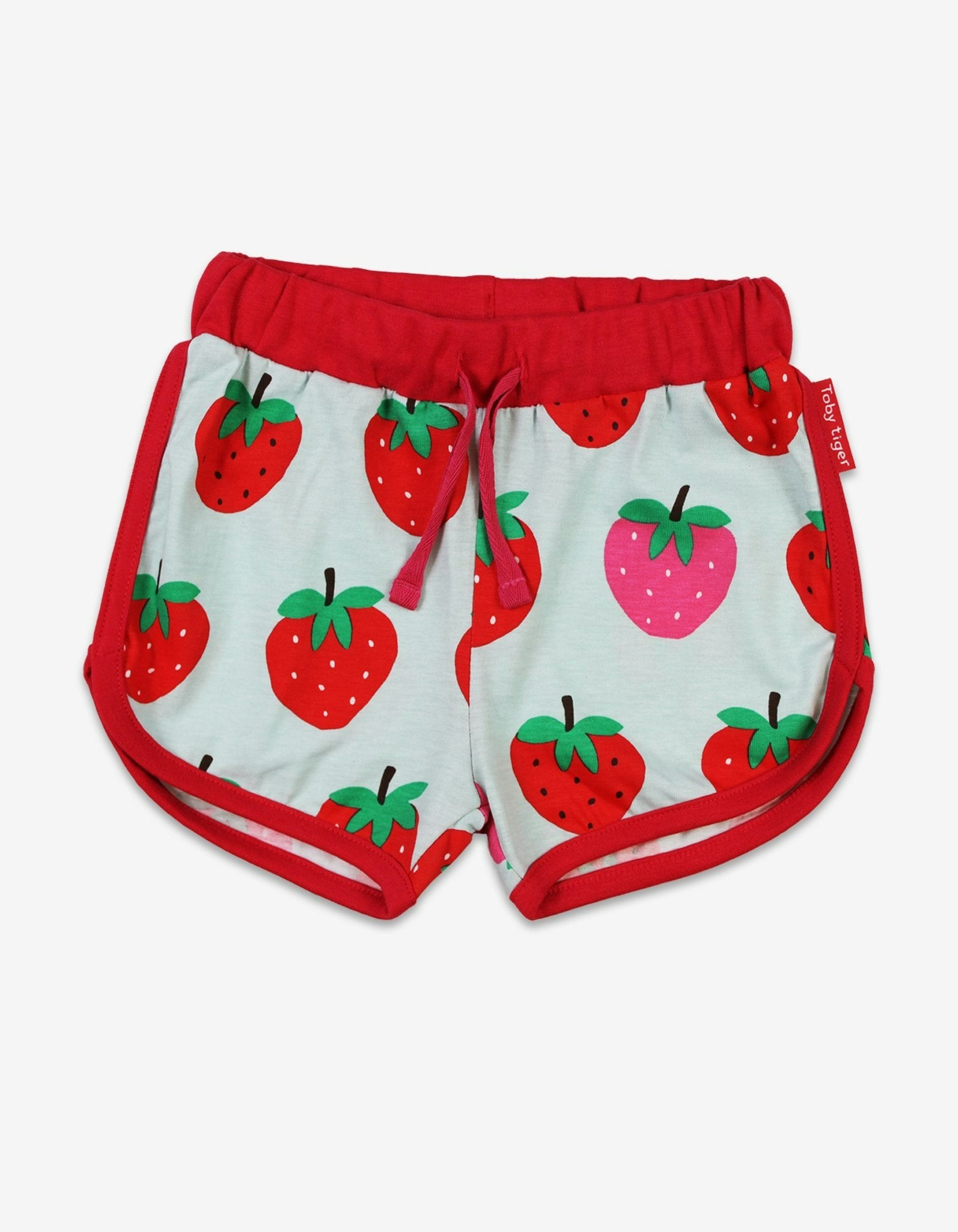 Toby Tiger Organic Strawberry Print Running Shorts - 18-24M / 92Cm