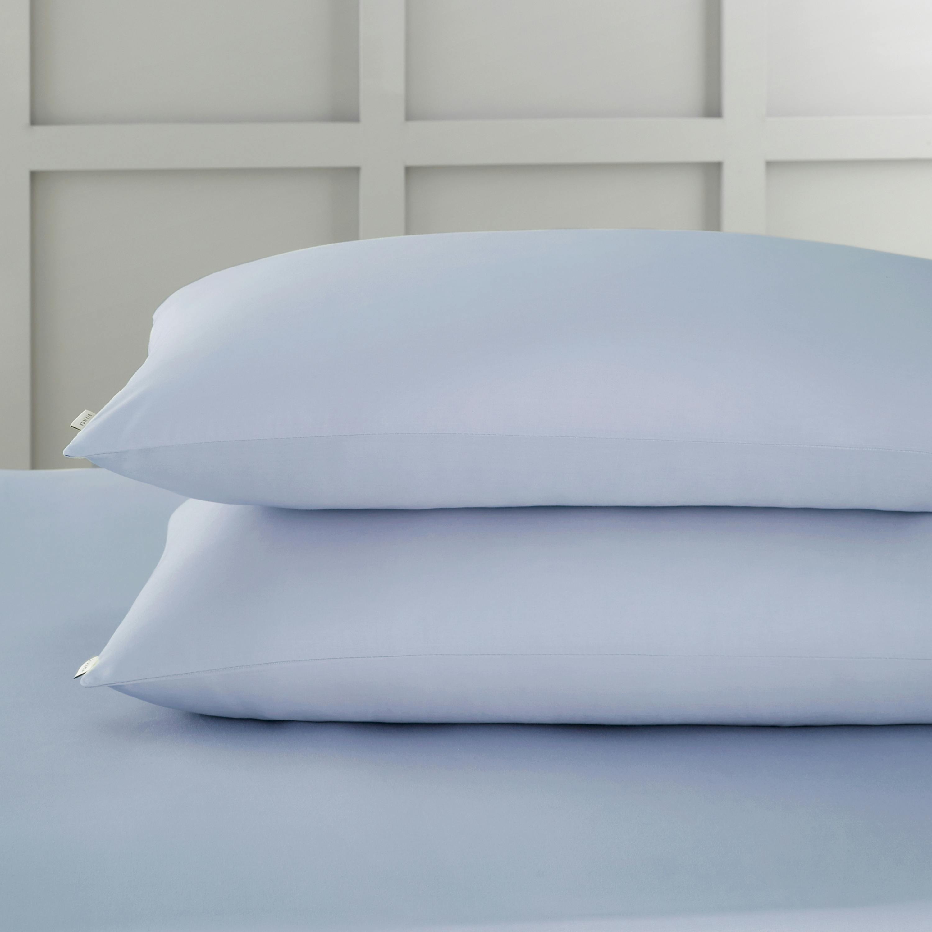 Bianca Blue 400 Thread Count Cotton Sateen Standard Pillowcase Pair - Standard