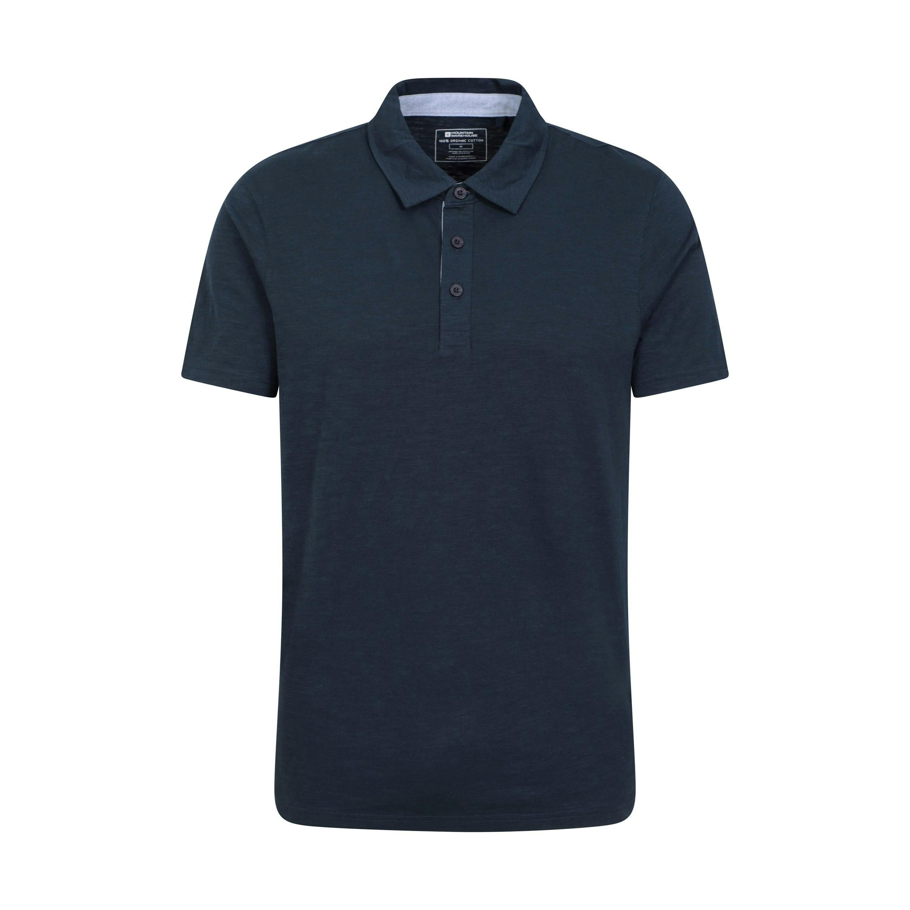 Mountain Warehouse Men's Hasst Ii Organic Polo Shirt - Navy - 4XL - Navy - 100% Cotton